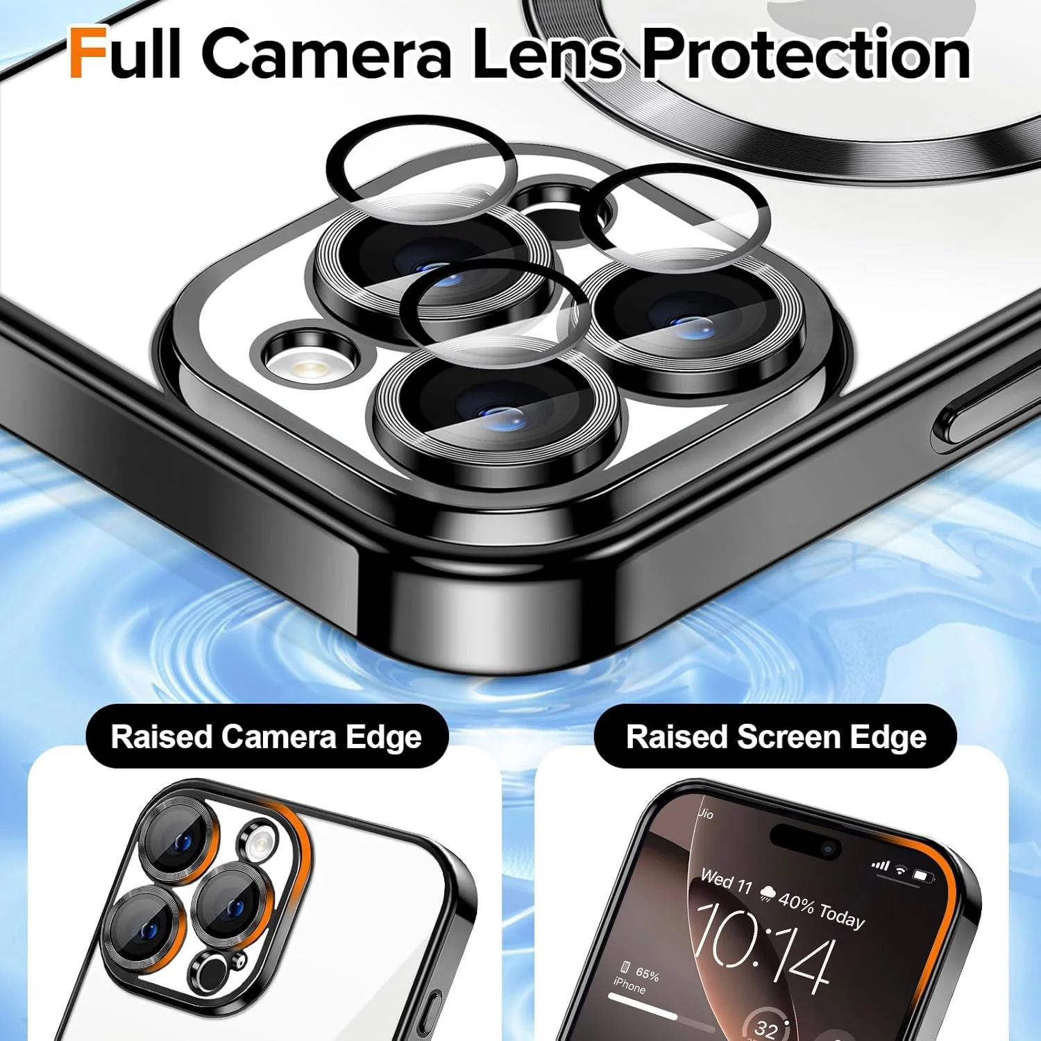 Vaku ® Apple iPhone 16 Pro Luxury Electroplated Magnetic Magsafe Camera Protection TPU Back Cover Case - Image 7