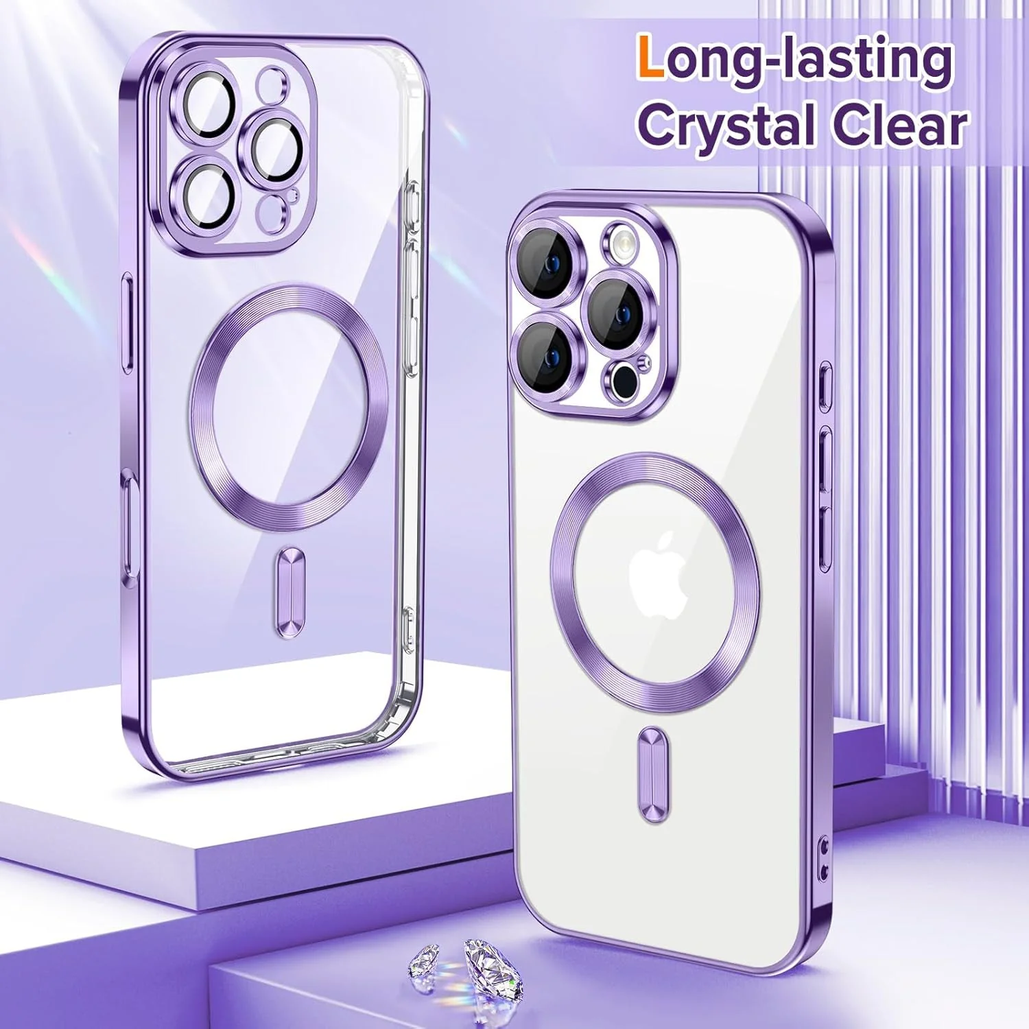 Vaku ® Apple iPhone 16 Pro Luxury Electroplated Magnetic Magsafe Camera Protection TPU Back Cover Case - Image 9