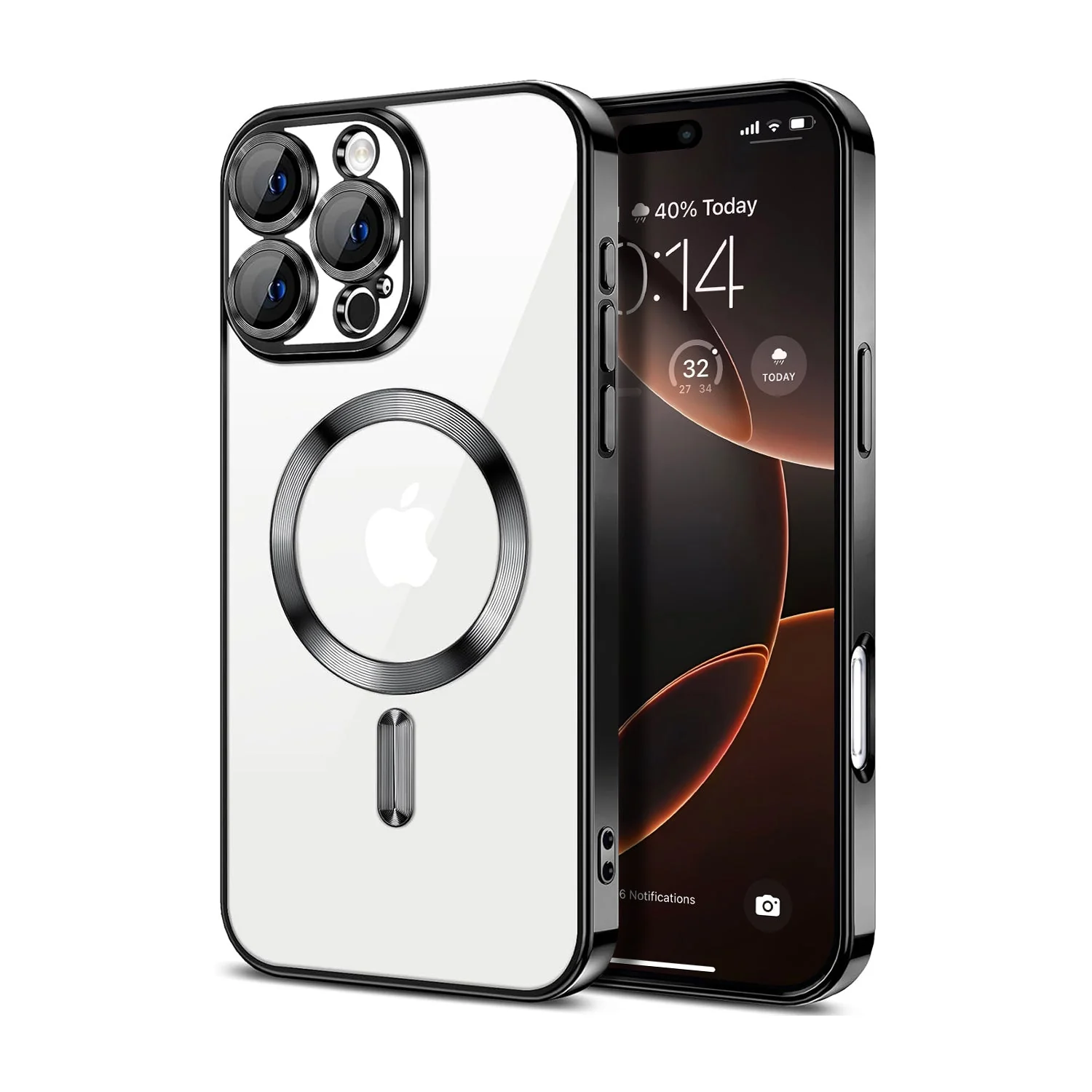 Vaku ® Apple iPhone 16 Pro Max Luxury Electroplated Magnetic Magsafe Camera Protection TPU Back Cover Case - Image 11