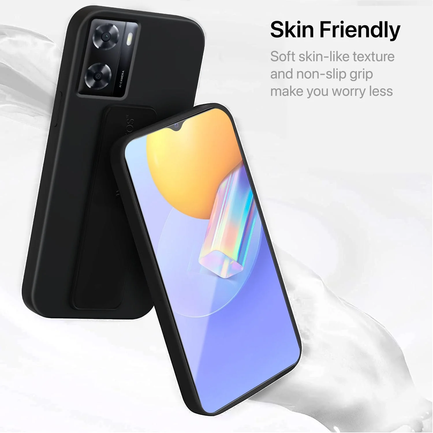 Vaku ® Oppo A57 Harbor Grip Multi-Functional Magnetic Vertical & Horizontal Stand Case Silicon Back Cover - Image 10
