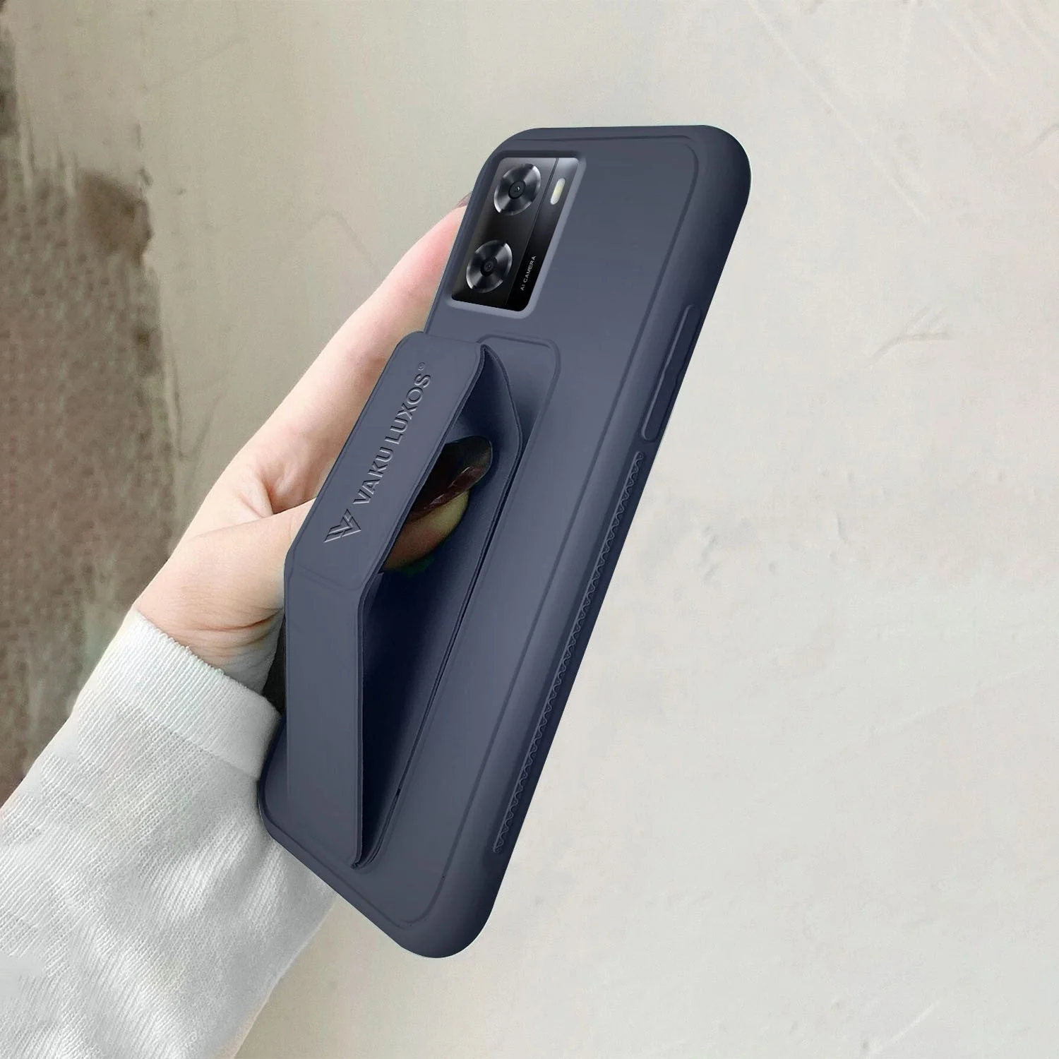 Vaku ® Oppo A57 Harbor Grip Multi-Functional Magnetic Vertical & Horizontal Stand Case Silicon Back Cover - Image 6