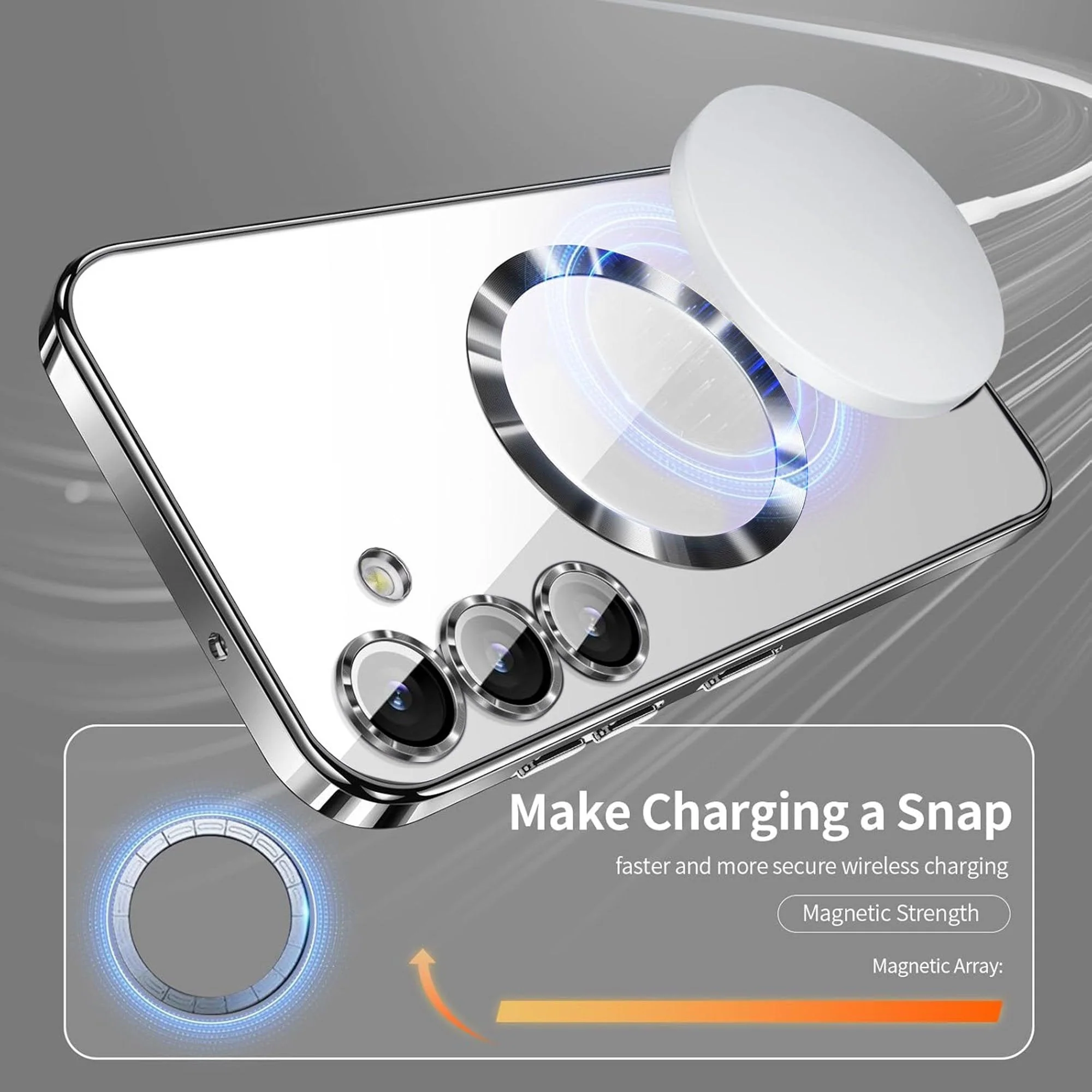 Vaku ® Samsung Galaxy A16 5G Luxury Electroplated Magnetic Magsafe Camera Protection TPU Back Cover Case - Image 7