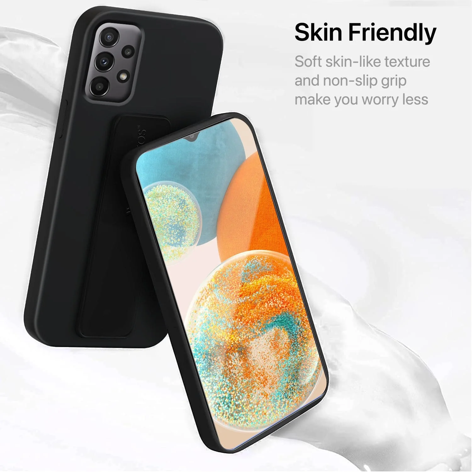 Vaku ® Samsung Galaxy A73 5G Harbor Grip Multi-Functional Magnetic Vertical & Horizontal Stand Case Silicon Back Cover - Image 6