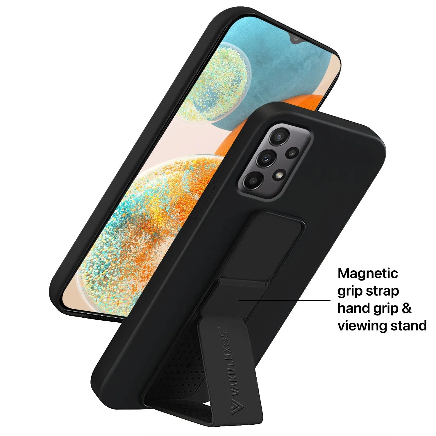 Vaku ® Samsung Galaxy A73 5G Harbor Grip Multi-Functional Magnetic Vertical & Horizontal Stand Case Silicon Back Cover - Image 7