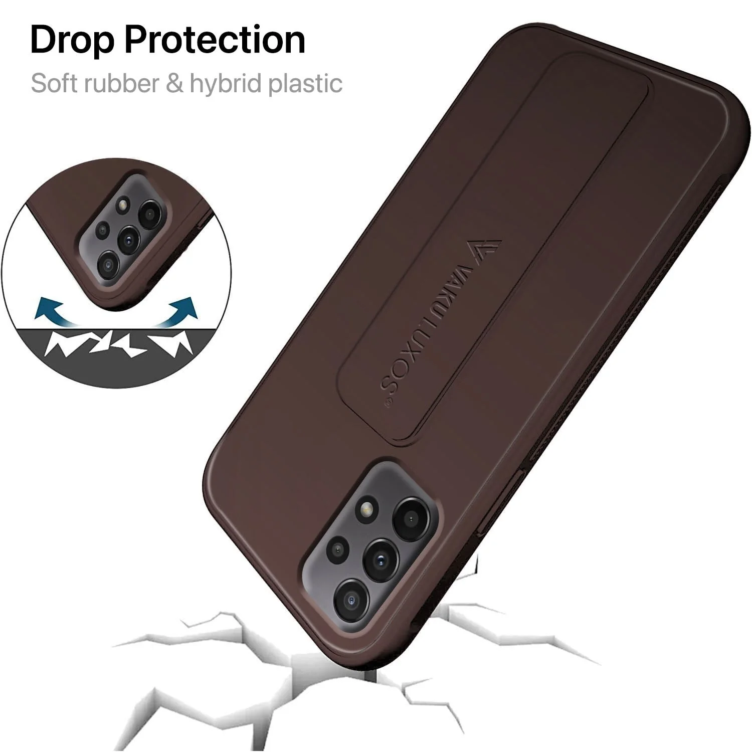 Vaku ® Samsung Galaxy A73 5G Harbor Grip Multi-Functional Magnetic Vertical & Horizontal Stand Case Silicon Back Cover - Image 8