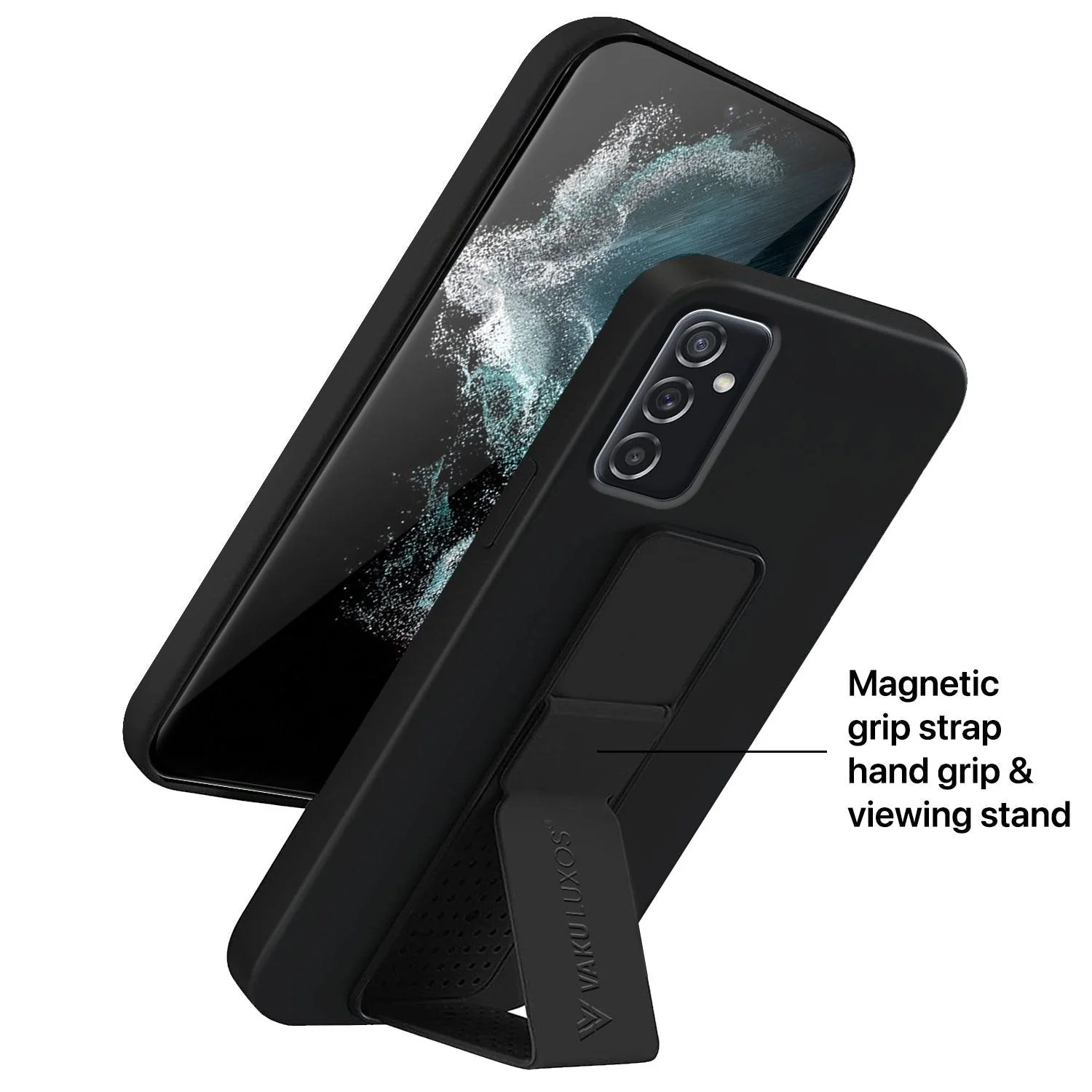 Vaku ® Samsung Galaxy M52 5G Harbor Grip Multi-Functional Magnetic Vertical & Horizontal Stand Case Silicon Back Cover - Image 8