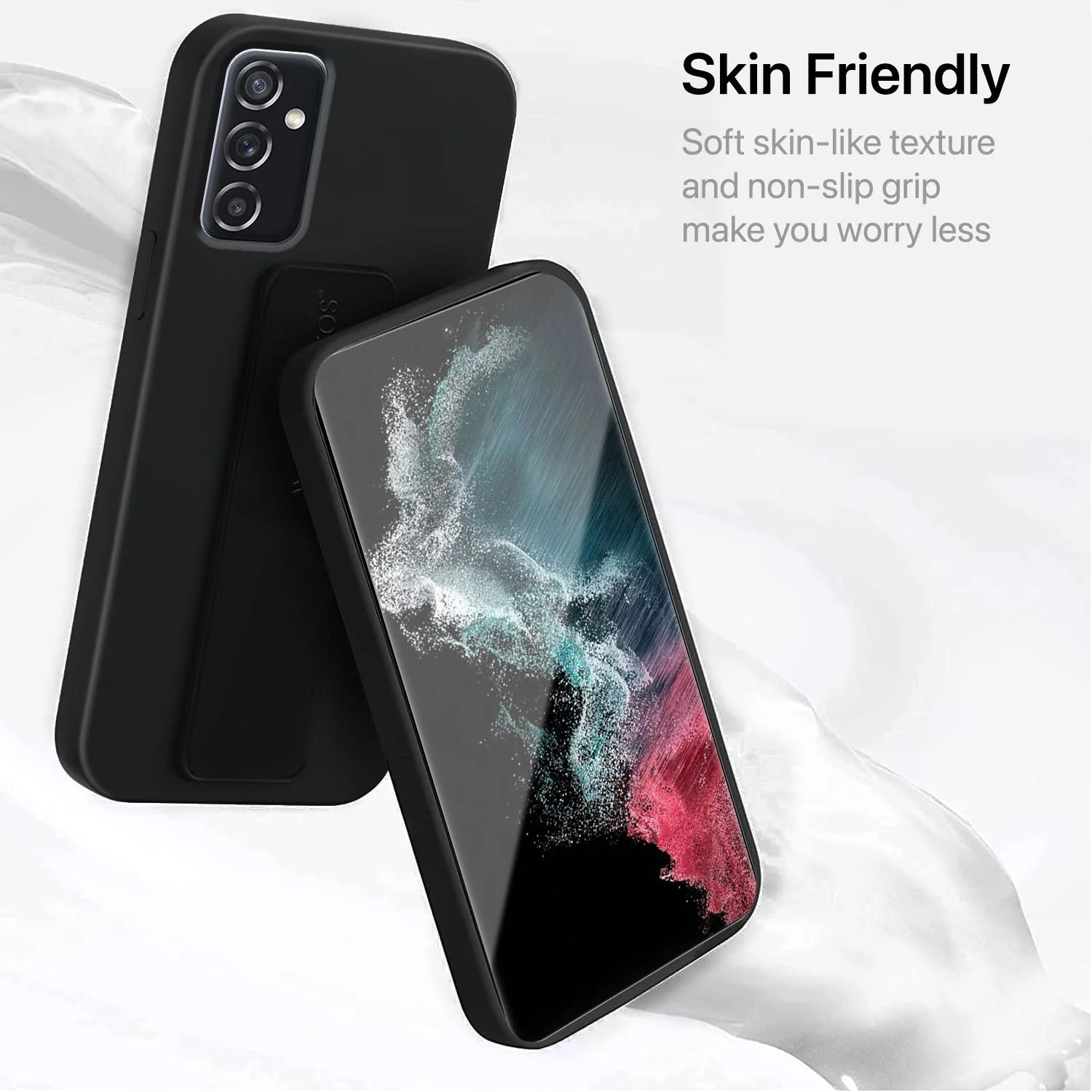 Vaku ® Samsung Galaxy M52 5G Harbor Grip Multi-Functional Magnetic Vertical & Horizontal Stand Case Silicon Back Cover - Image 9