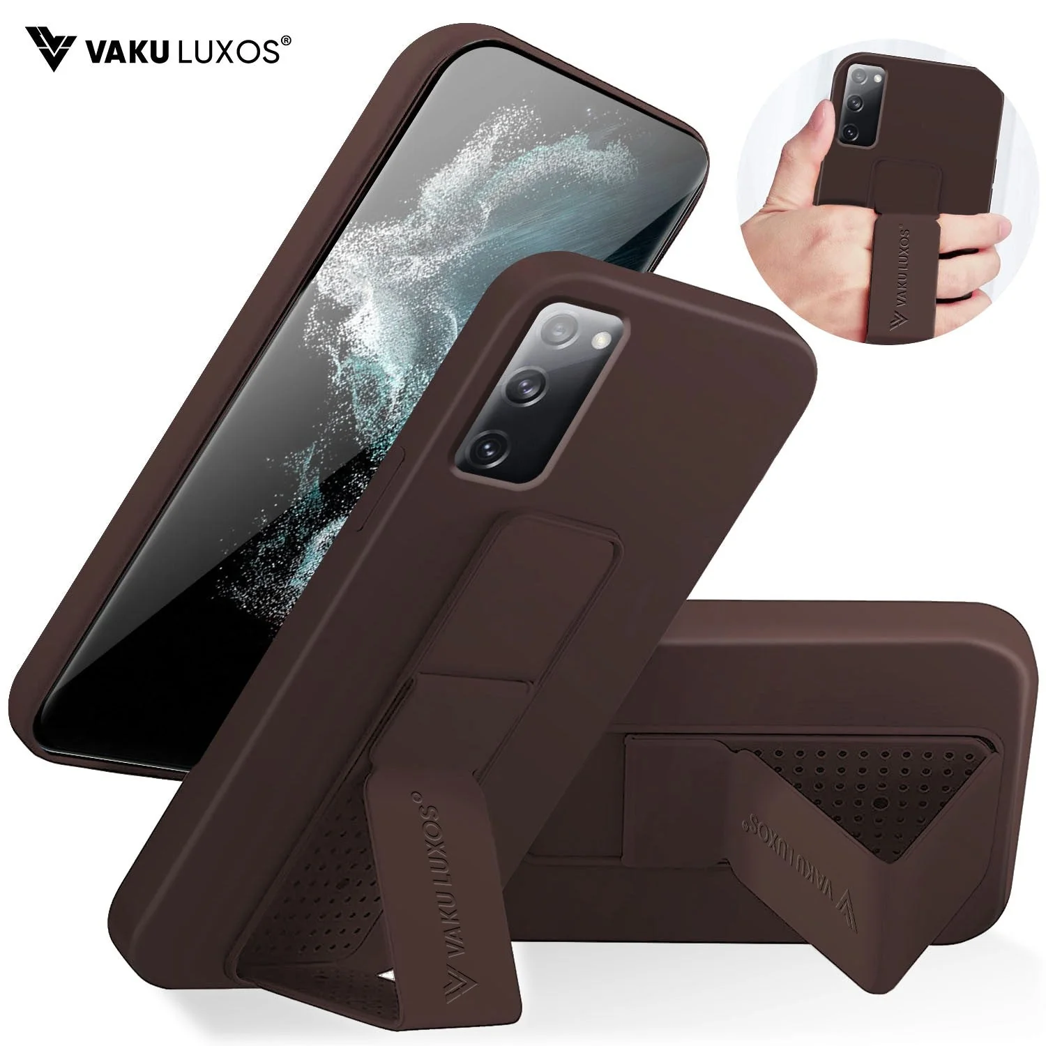 Vaku ® Samsung Galaxy S20 FE Harbor Grip Multi-Functional Magnetic Vertical & Horizontal Stand Case Silicon Back Cover - Image 3