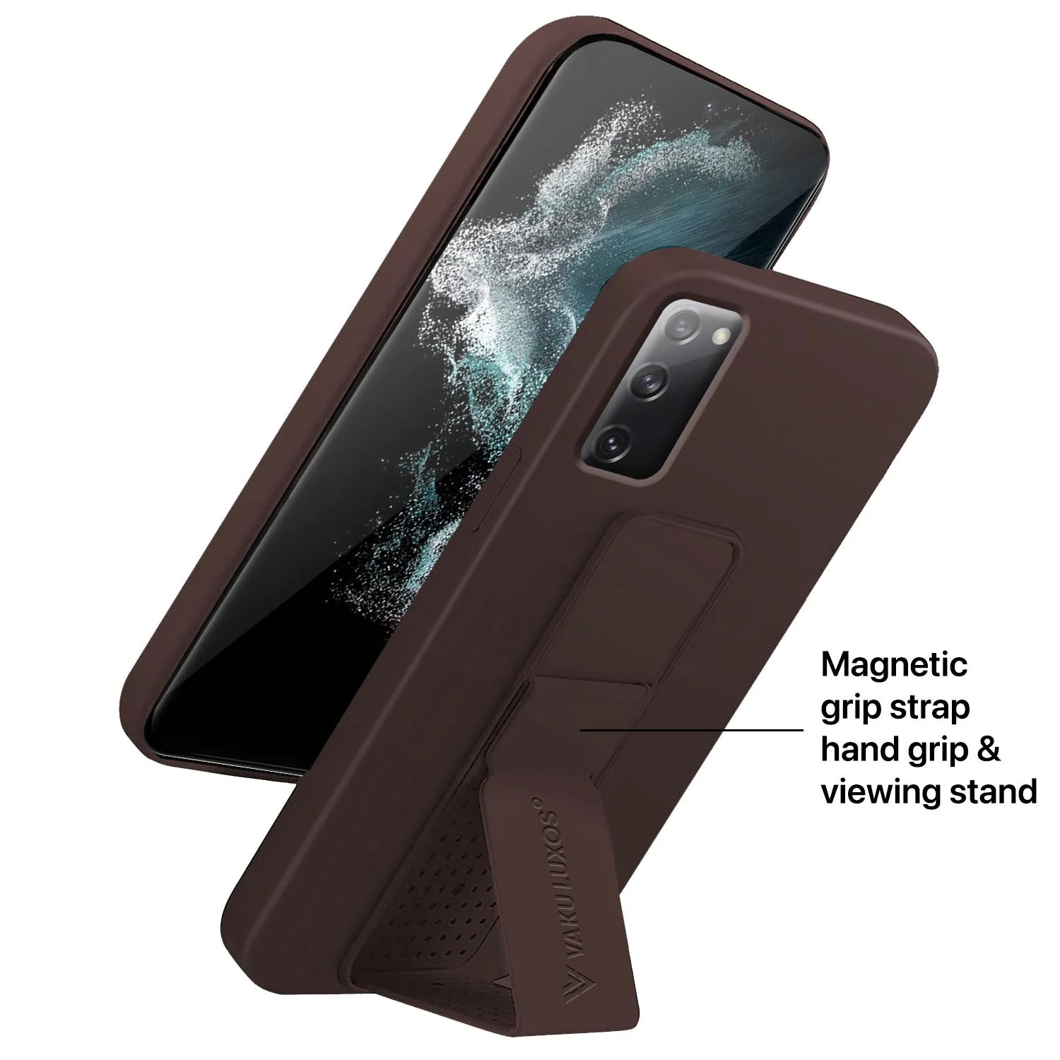 Vaku ® Samsung Galaxy S20 FE Harbor Grip Multi-Functional Magnetic Vertical & Horizontal Stand Case Silicon Back Cover - Image 5