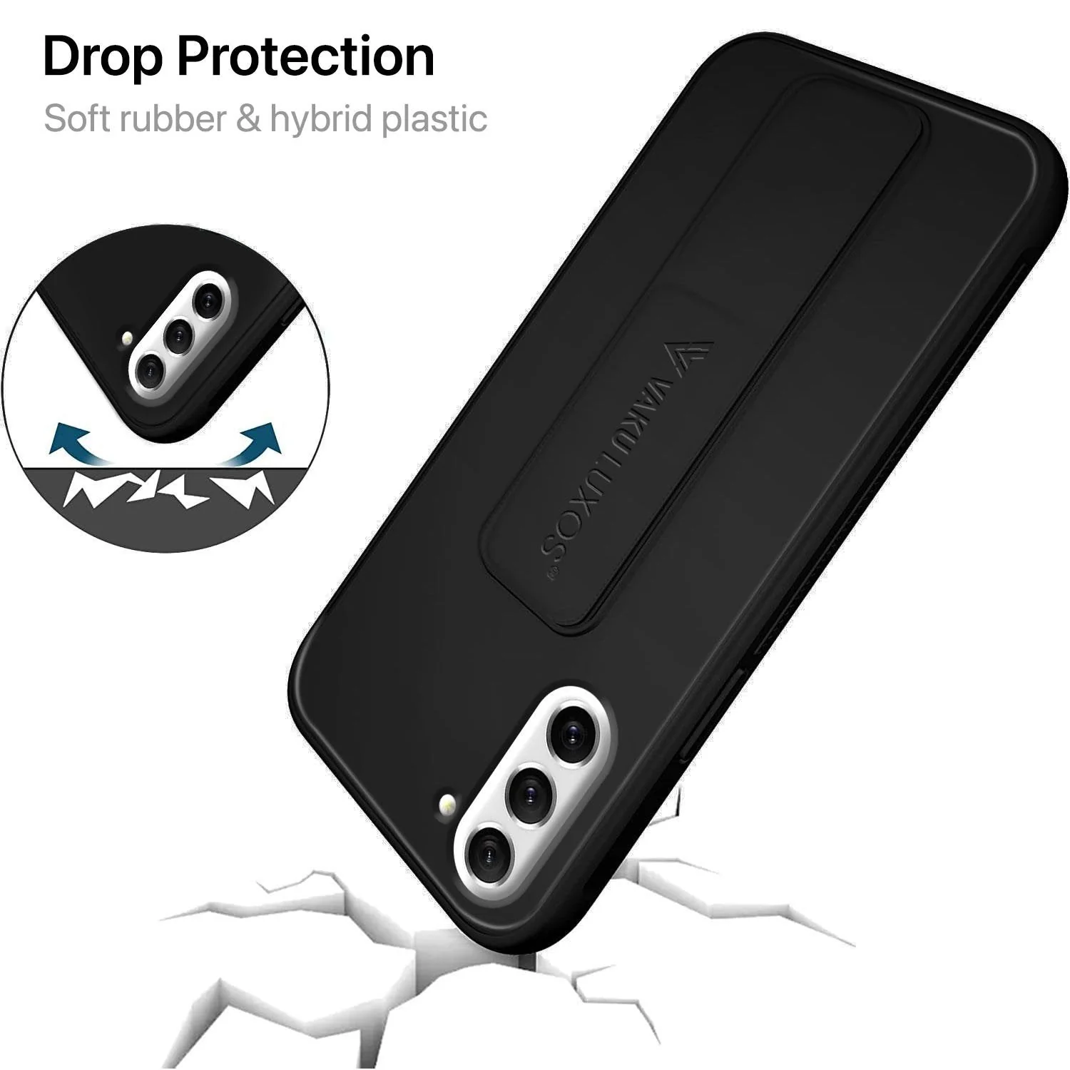 Vaku ® Samsung Galaxy S21 FE Harbor Grip Multi-Functional Magnetic Vertical & Horizontal Stand Case Silicon Back Cover - Image 10