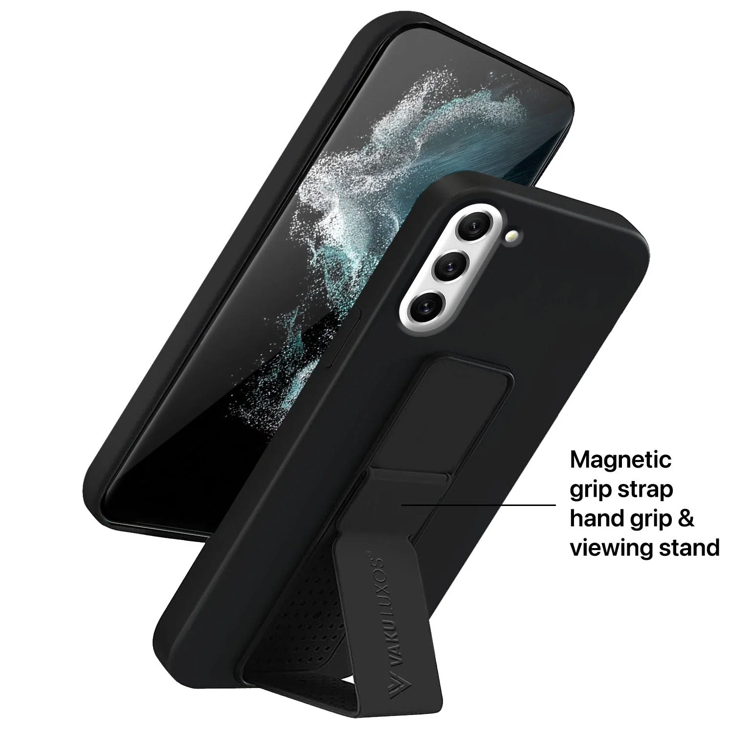 Vaku ® Samsung Galaxy S21 FE Harbor Grip Multi-Functional Magnetic Vertical & Horizontal Stand Case Silicon Back Cover - Image 9