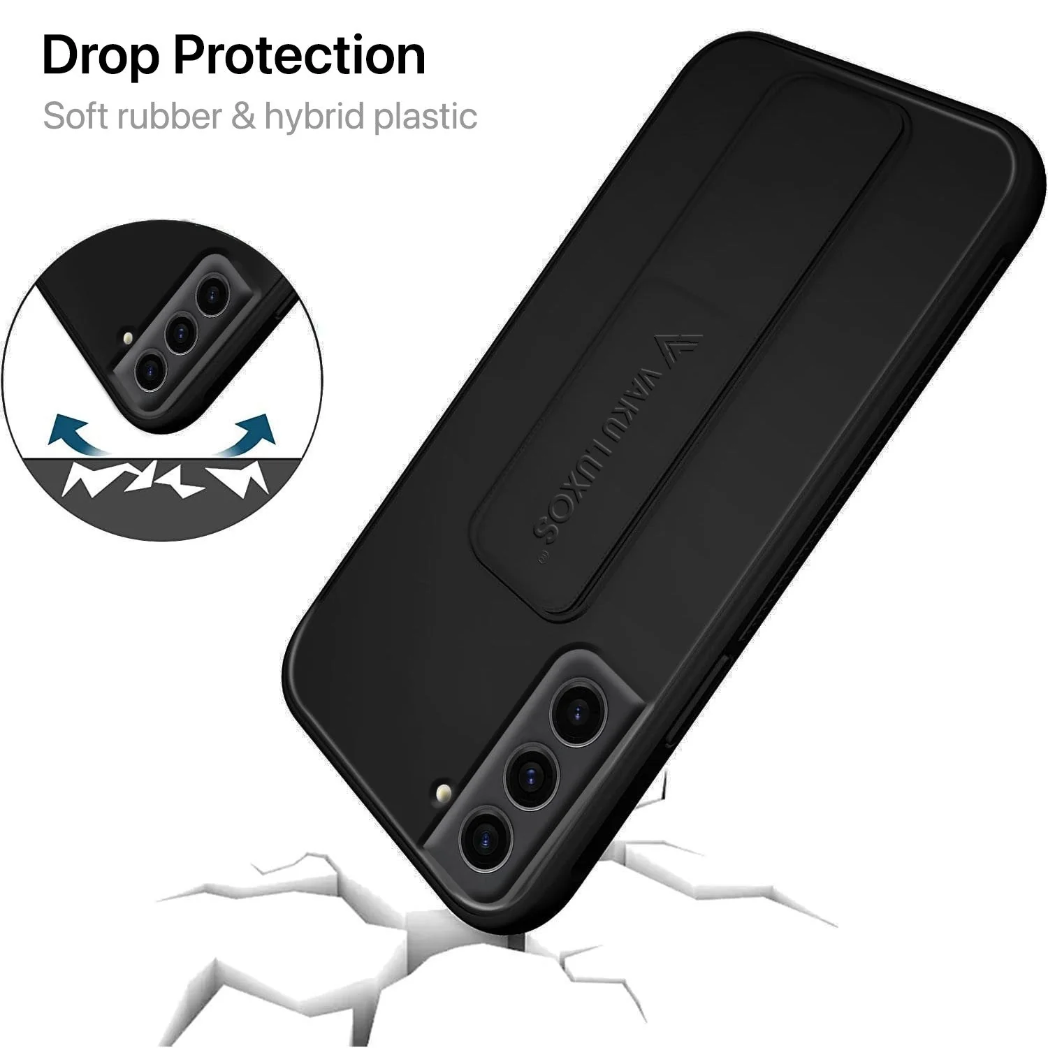 Vaku ® Samsung Galaxy S22 Harbor Grip Multi-Functional Magnetic Vertical & Horizontal Stand Case Silicon Back Cover - Image 10