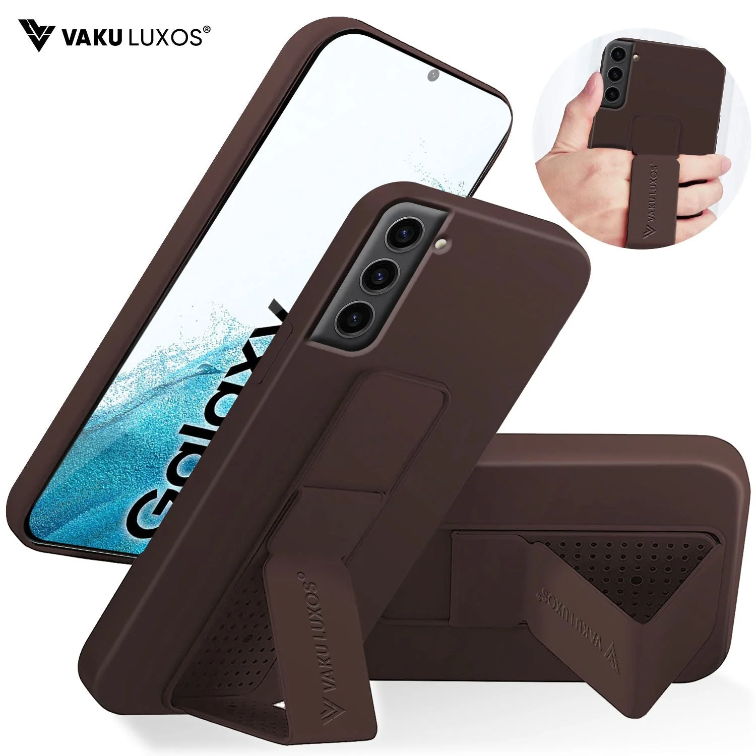 Vaku ® Samsung Galaxy S22 Plus Harbor Grip Multi-Functional Magnetic Vertical & Horizontal Stand Case TPU Back Cover - Image 5