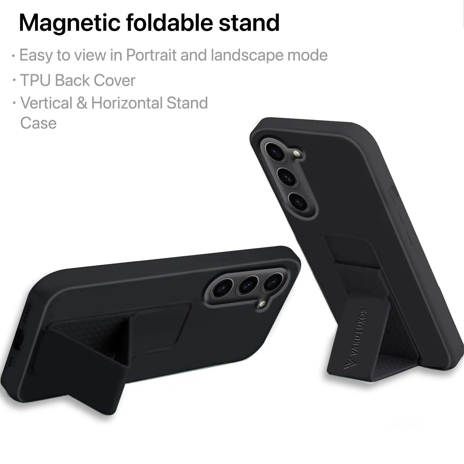 Vaku ® Samsung Galaxy S23 Plus Harbor Grip Multi-Functional Magnetic Vertical & Horizontal Stand Case Silicon Back Cover - Image 7