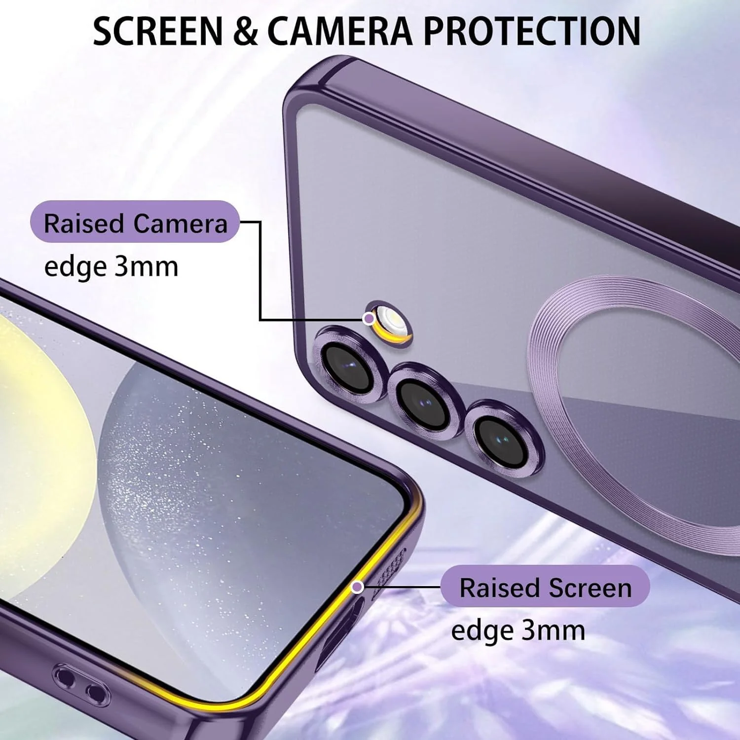 Vaku ® Samsung Galaxy S24 Plus Luxury Electroplated Magnetic Magsafe Camera Protection TPU Back Cover Case - Image 5