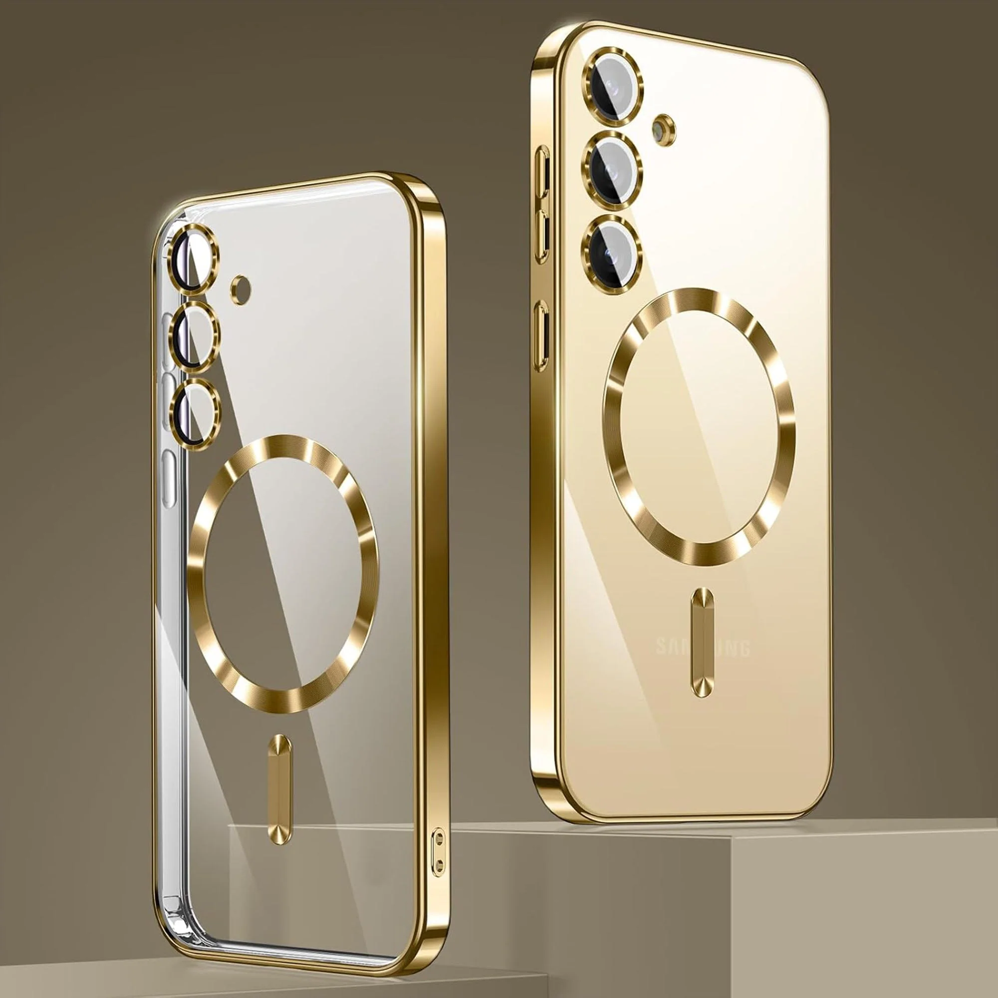 Vaku ® Samsung Galaxy S24 Plus Luxury Electroplated Magnetic Magsafe Camera Protection TPU Back Cover Case - Image 7
