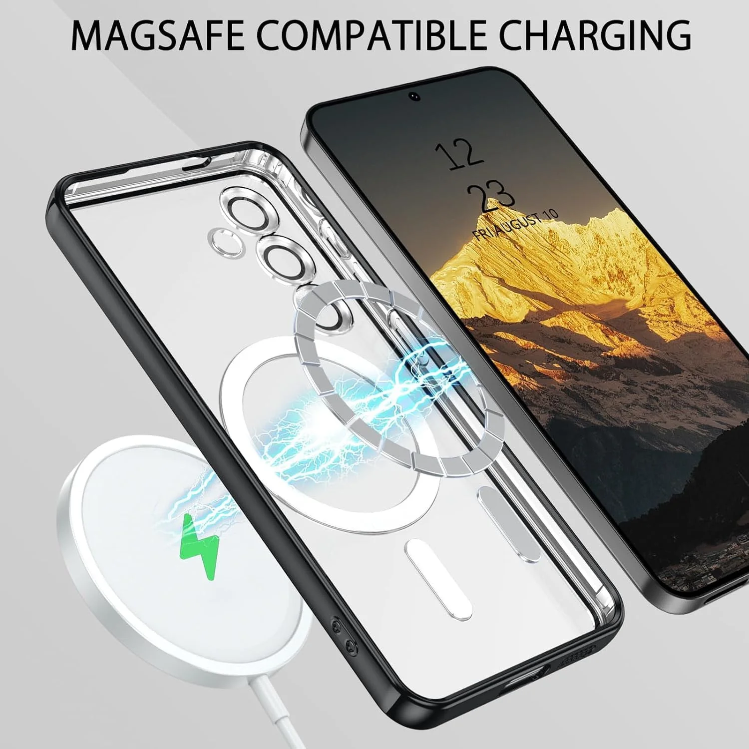 Vaku ® Samsung Galaxy S24 Plus Luxury Electroplated Magnetic Magsafe Camera Protection TPU Back Cover Case - Image 9