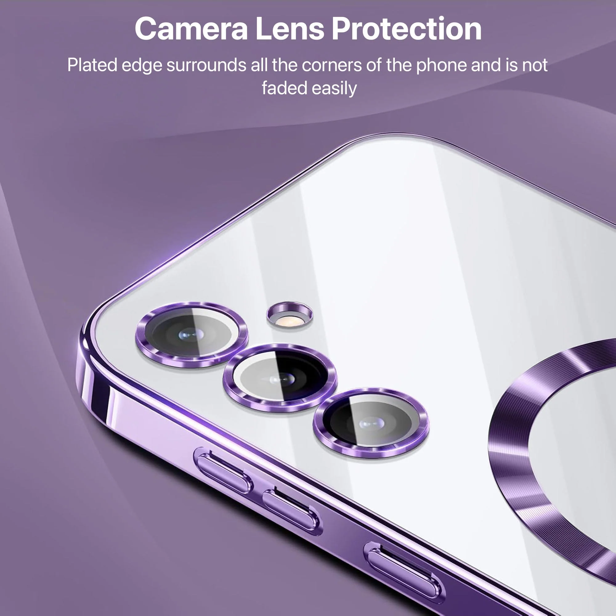 Vaku ® Samsung Galaxy S25 Plus Luxury Electroplated Magnetic Magsafe Camera Protection TPU Back Cover Case - Image 8