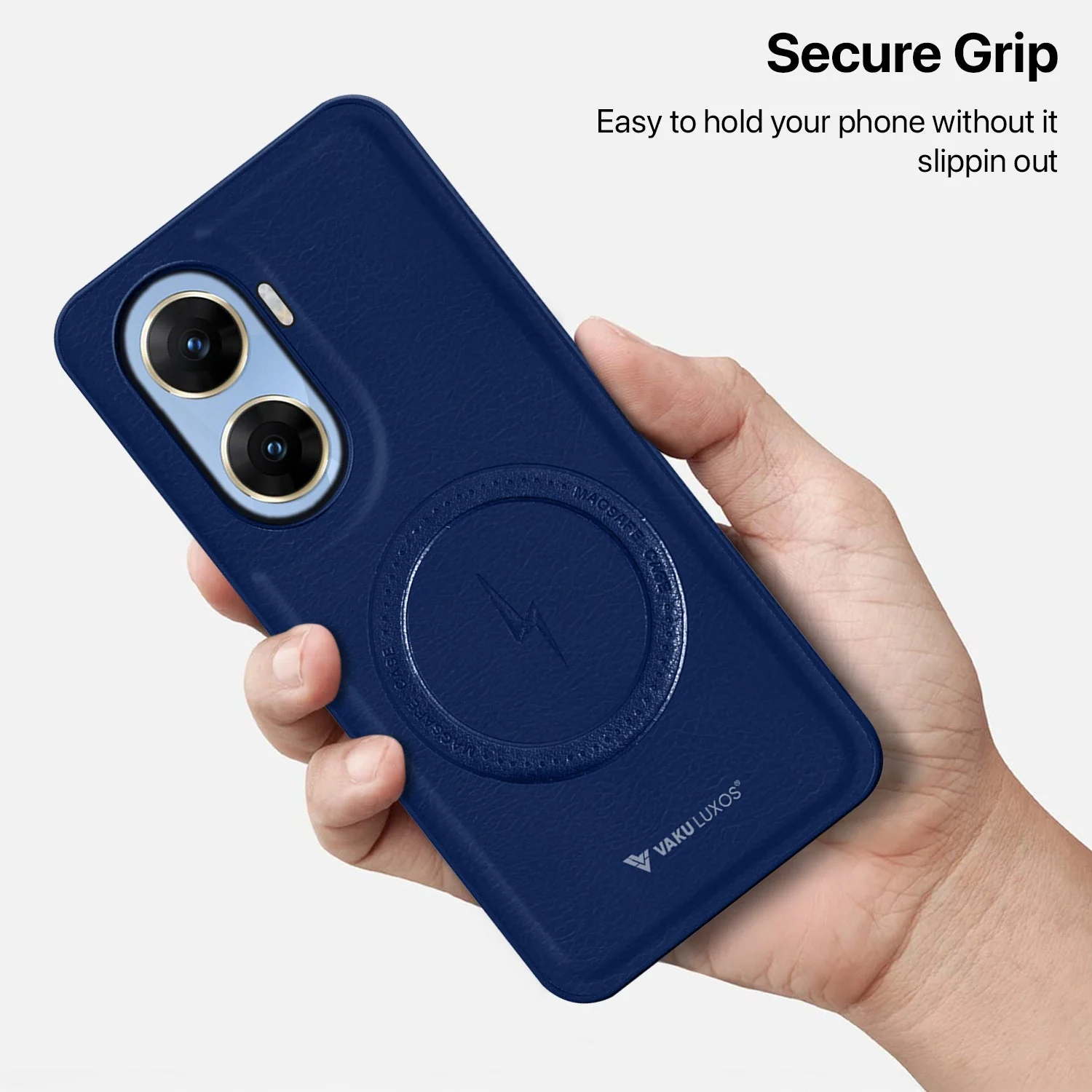 Vaku ® Vivo V29e 5G Maxtron Leather Stitched Magnetic Magsafe Non-Slip Grip Shockproof Back Cover - Image 9