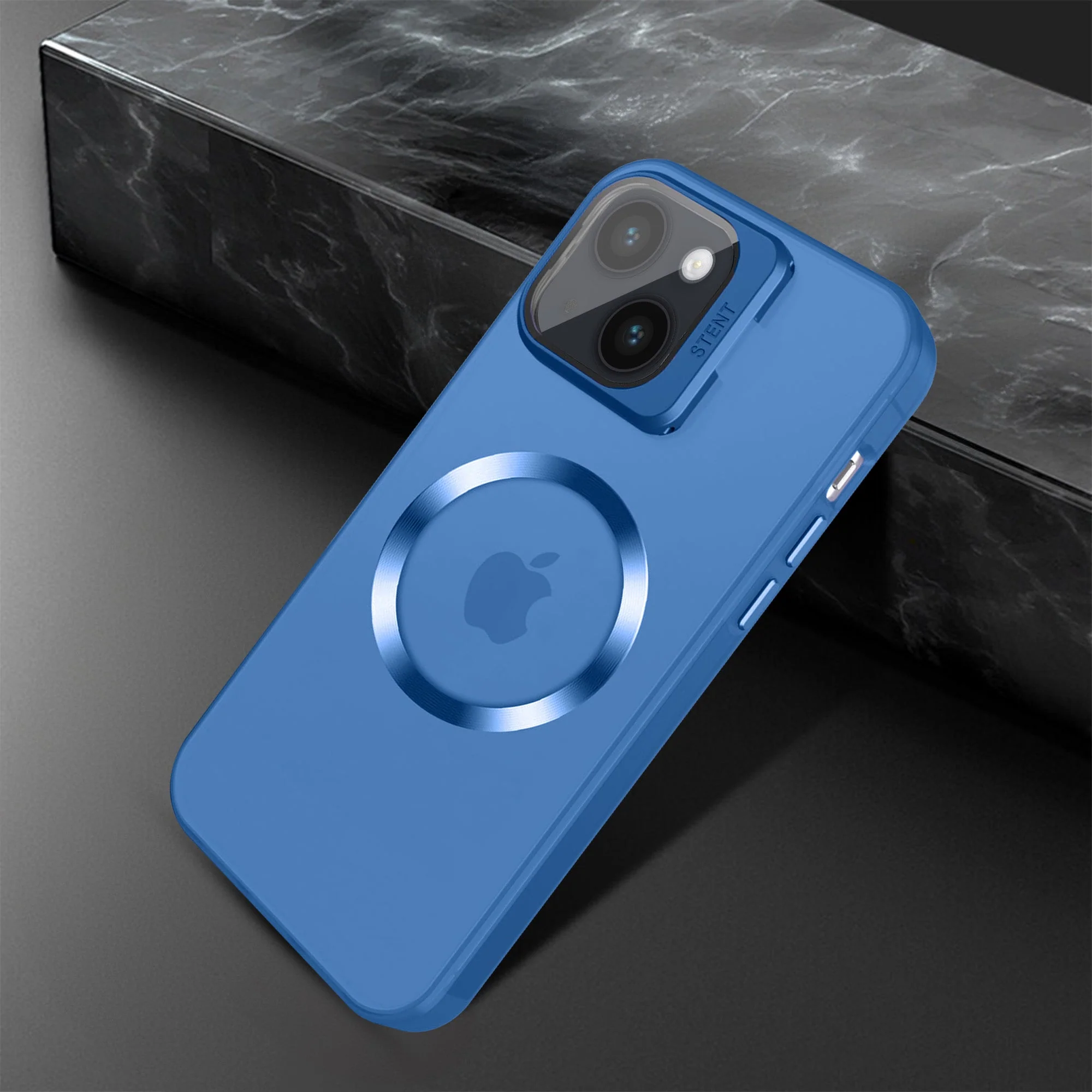 Vaku® Apple iPhone 14 Plus Rime Frosted Magnetic Magpro Translucent Camera Protector Case with Built-in Stash Stand Back Cover - Image 8
