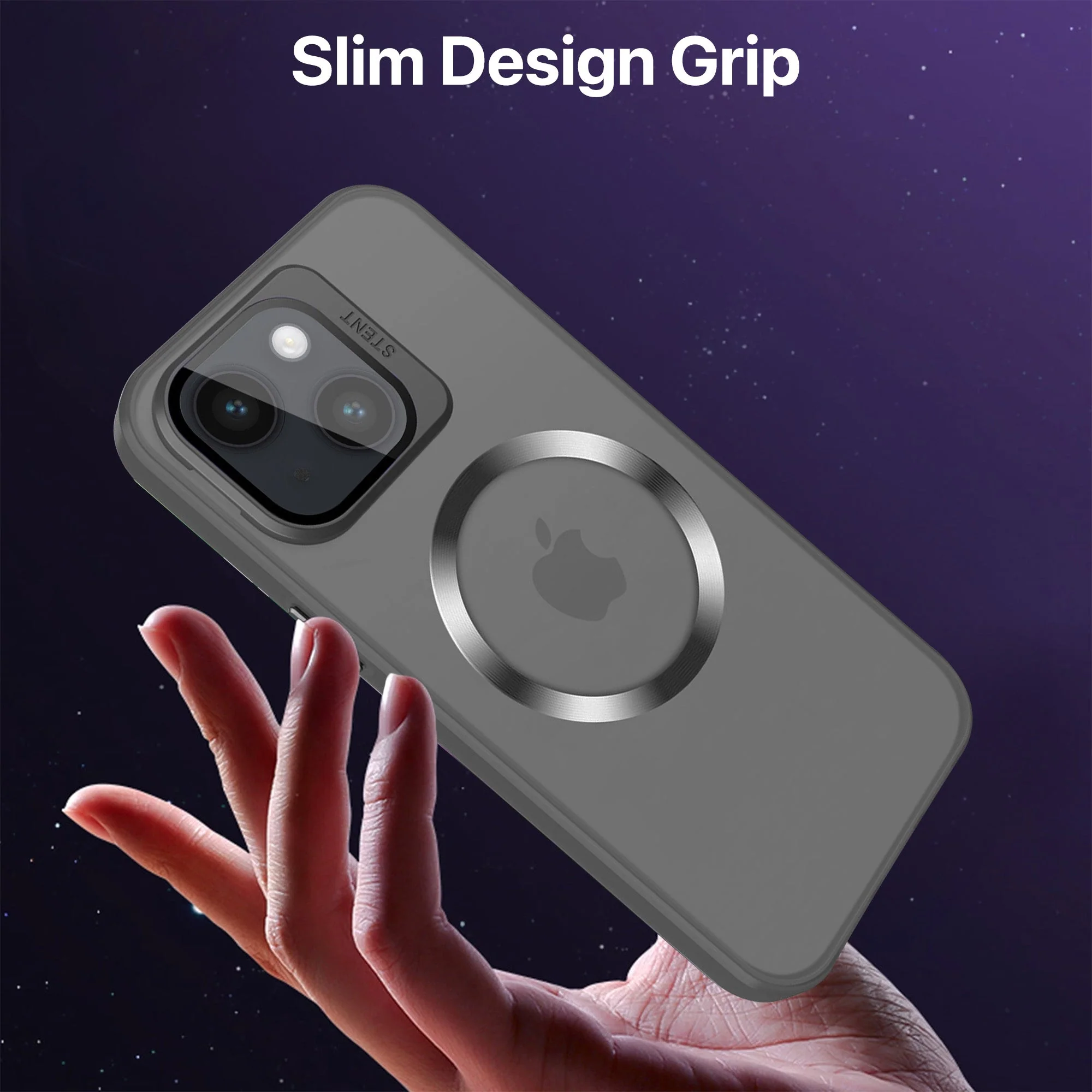 Vaku® Apple iPhone 14 Plus Rime Frosted Magnetic Magpro Translucent Camera Protector Case with Built-in Stash Stand Back Cover - Image 9