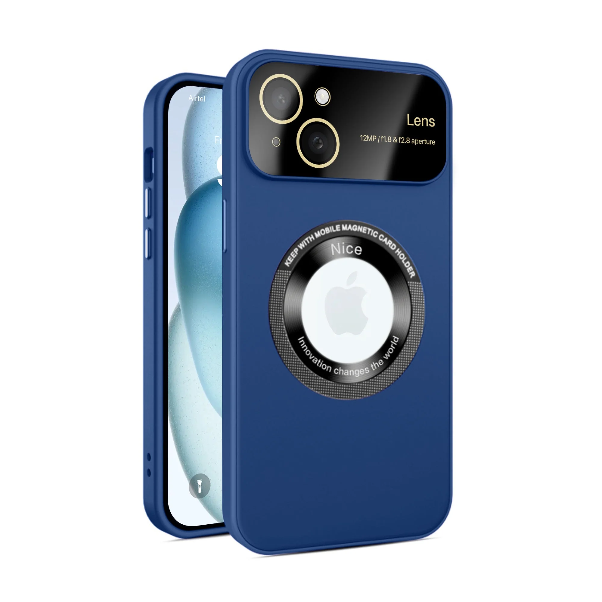 Vaku® Apple iPhone 15 Polarized Magnetic Magpro Camera Lens Protector Logo Hole Back Cover - Image 2