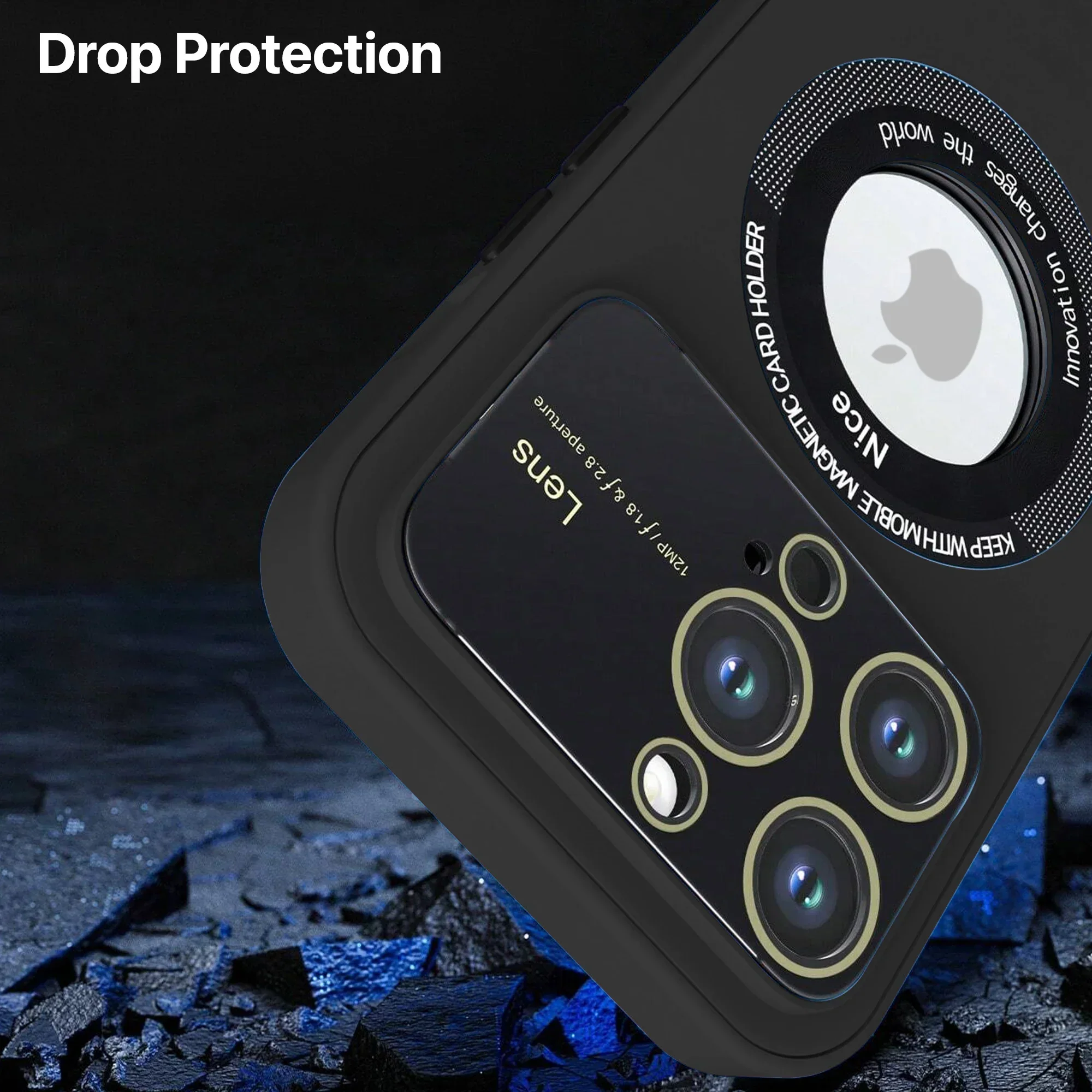 Vaku® Apple iPhone 15 Pro Polarized Magnetic Magpro Camera Lens Protector Logo Hole Back Cover - Image 6