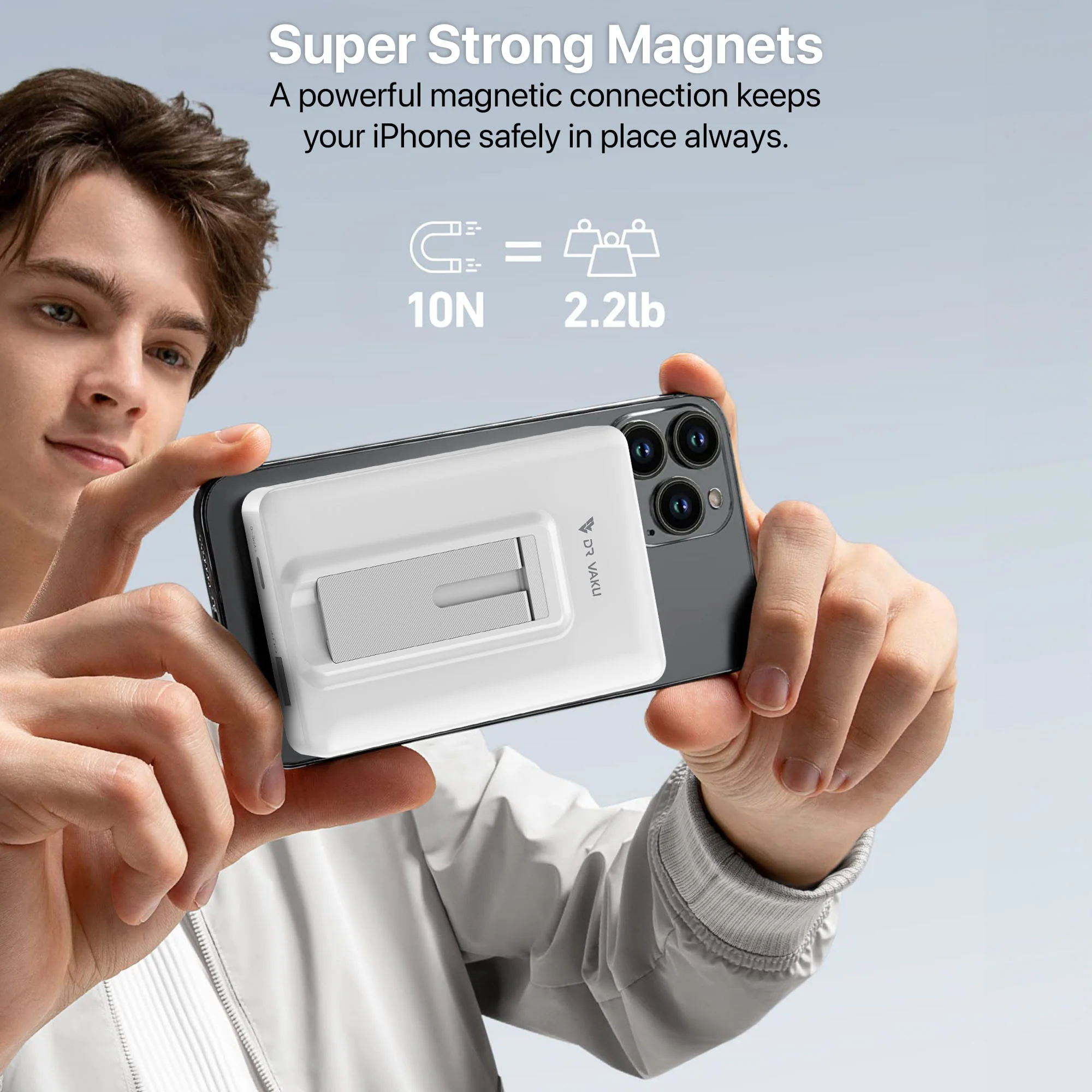Vaku® Cylix MagPro 10000mAh Magnetic Wireless Power Bank Type C 15W Fast Charging Lithium Polymer Battery - Image 9