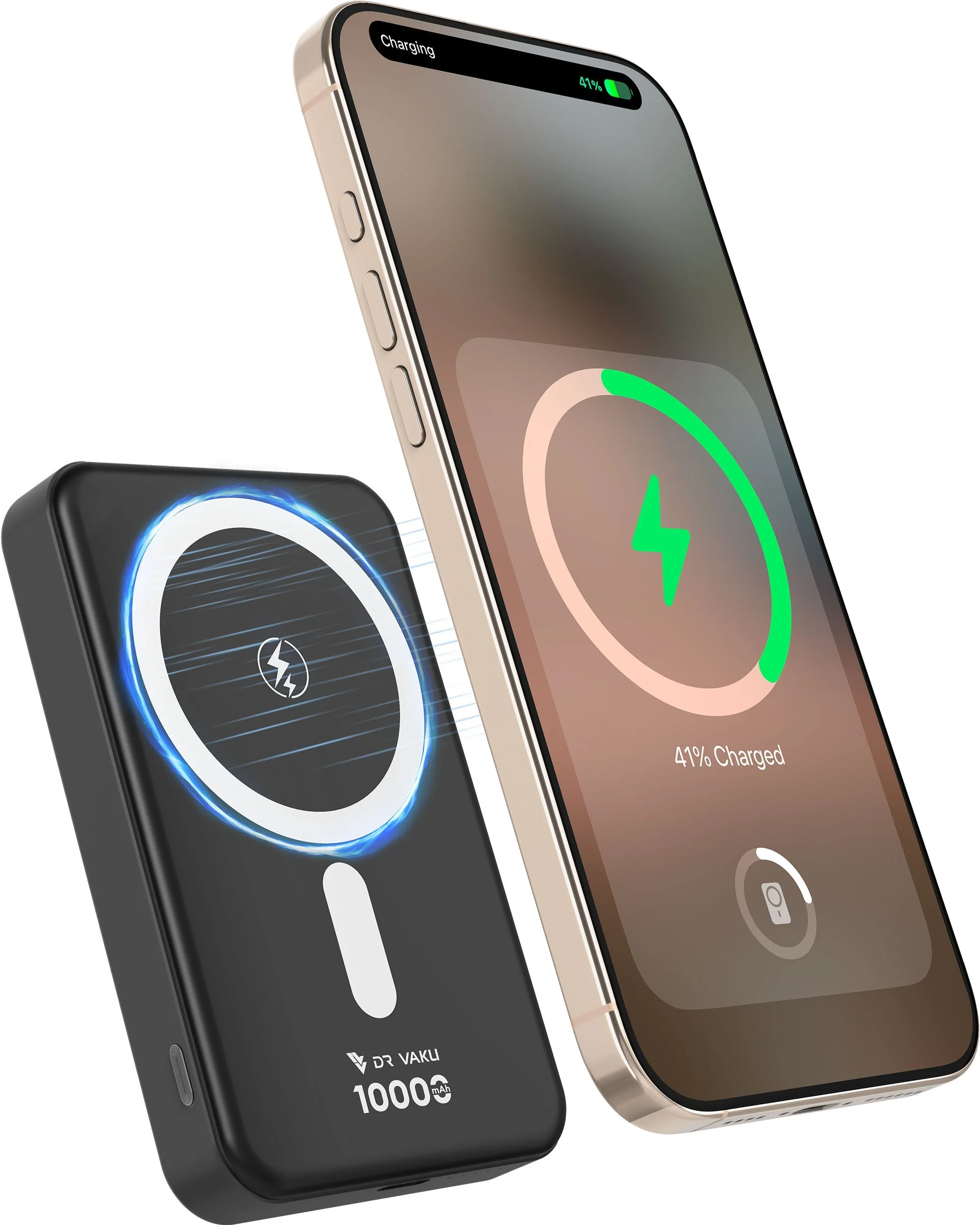Vaku® Magforge MagPro 10000mAh Magnetic Wireless Power Bank 15w Magsafe & 22.5w PD Type C Fast Charging For iPhone 16/15/14/13 Series iWatch & Airpods - Image 12