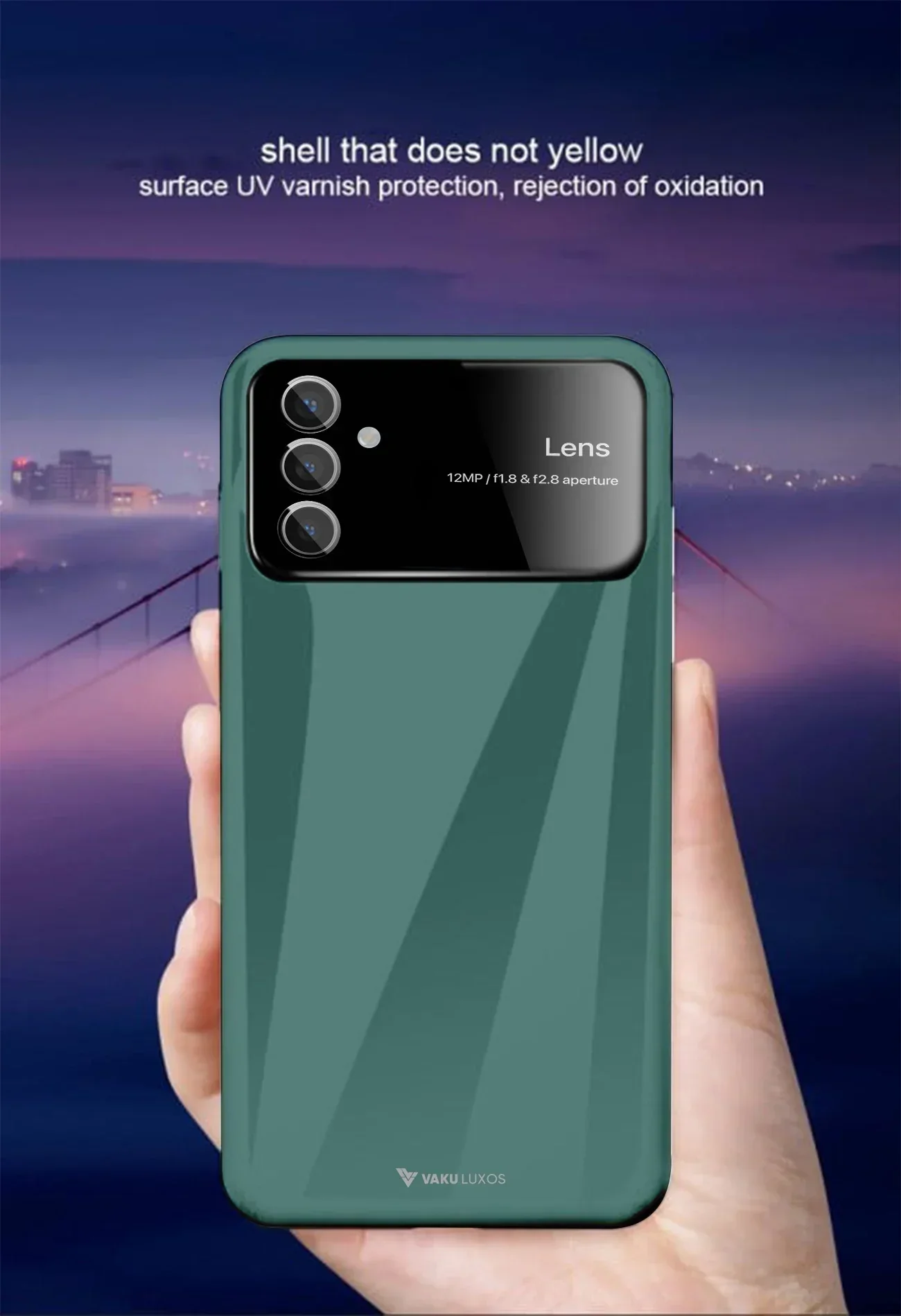 Vaku® Samsung Galaxy A24 4G Glazed Polarized Camera Lens Protector Shockproof Back Cover - Image 8