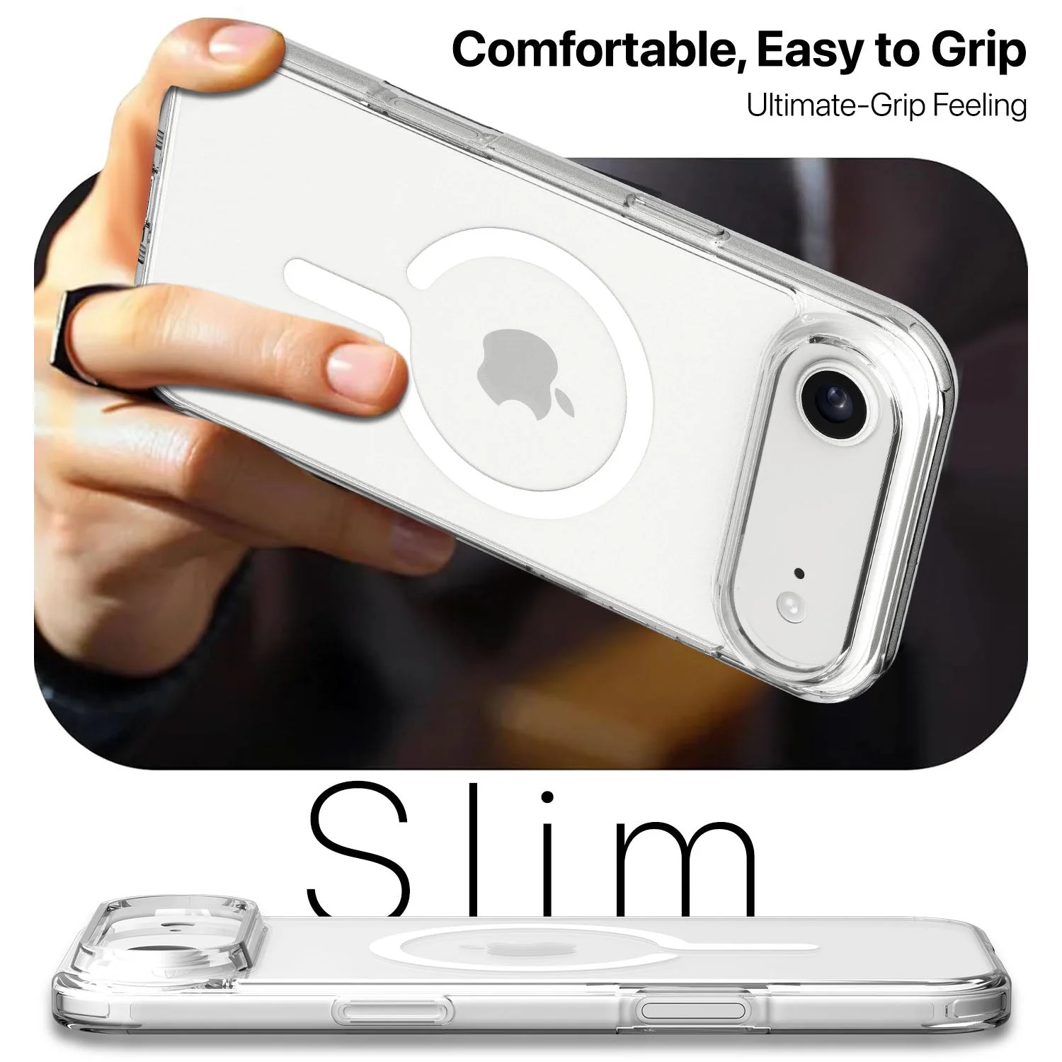 Vaku Luxos ® Apple iPhone 17 Air Glassy MagPro Clear TPU Shockproof Scratch Resistant Military-Grade Protection Back Cover - Image 6