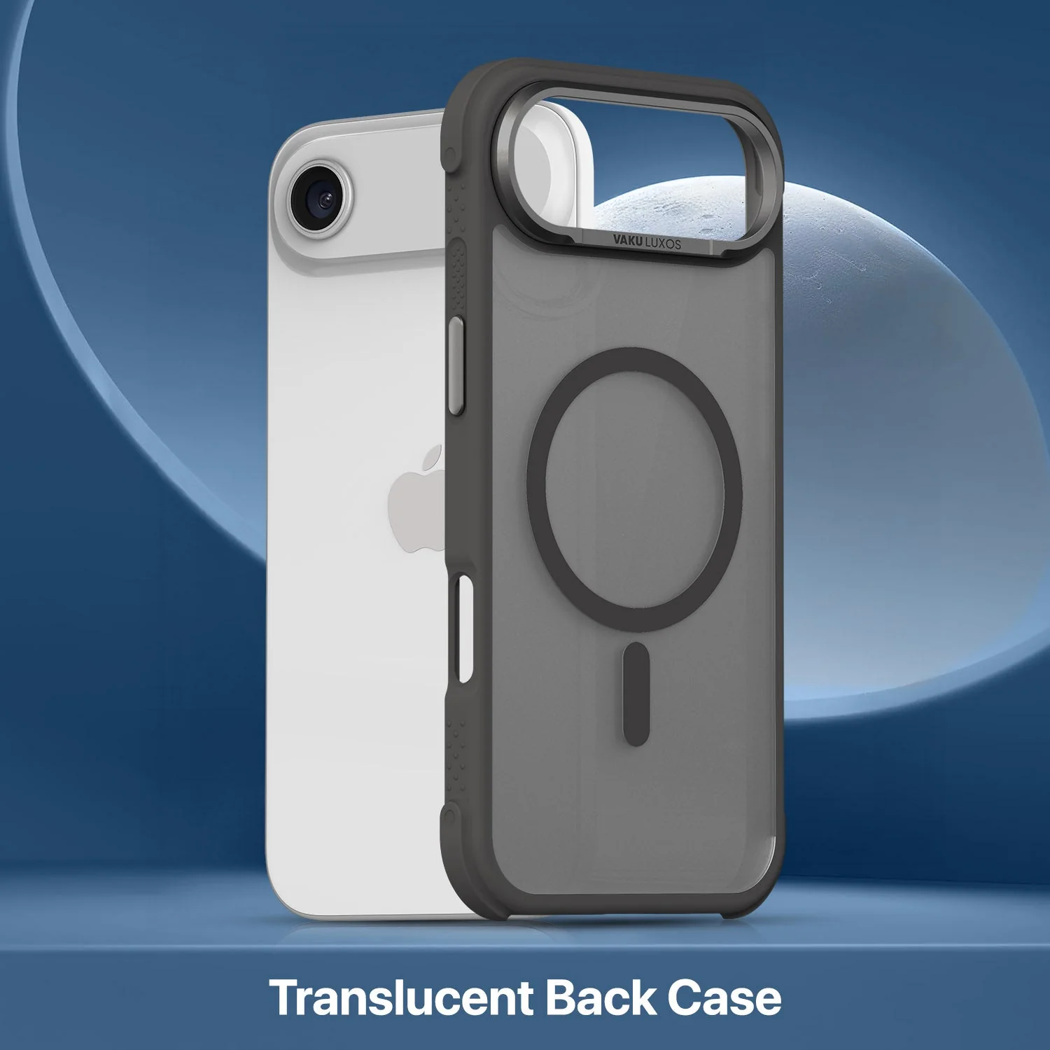 Vaku Luxos ® Apple iPhone 17 Air Thunder Magpro Translucent Scratch Resistant Military-Grade Protection Case With Stand Holder Metal Camera Ring Shockproof Back Cover - Image 5