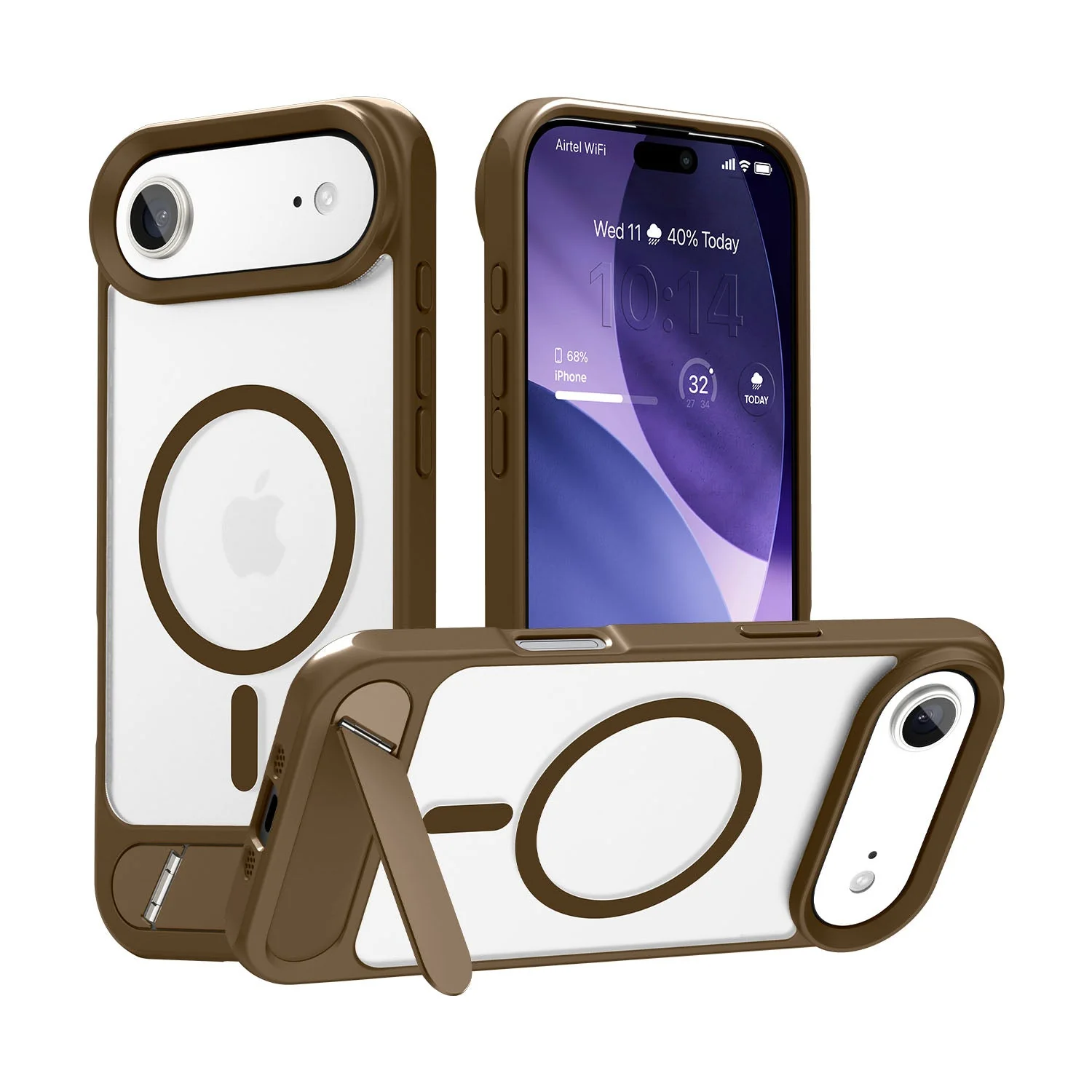Vaku Luxos ® Apple iPhone 17 Air Zennix Magpro Scratch Resistant Camera Screen Protector Case with Stand Holder Shockproof Protective Back cover - Image 4
