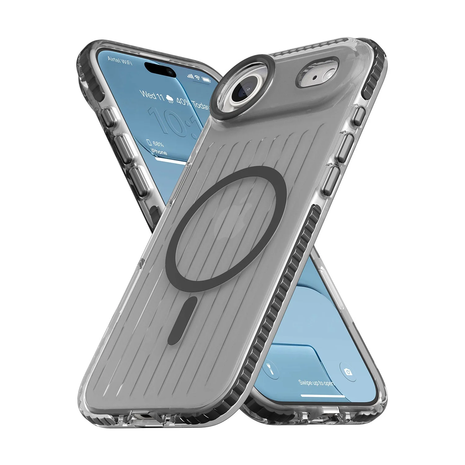 Vaku Luxos ® Apple iPhone 17 Air Zyden Magpro Scratch Resistant Military-Grade Protection Case With Metal Camera Ring Screen Protector Shockproof Back Cover