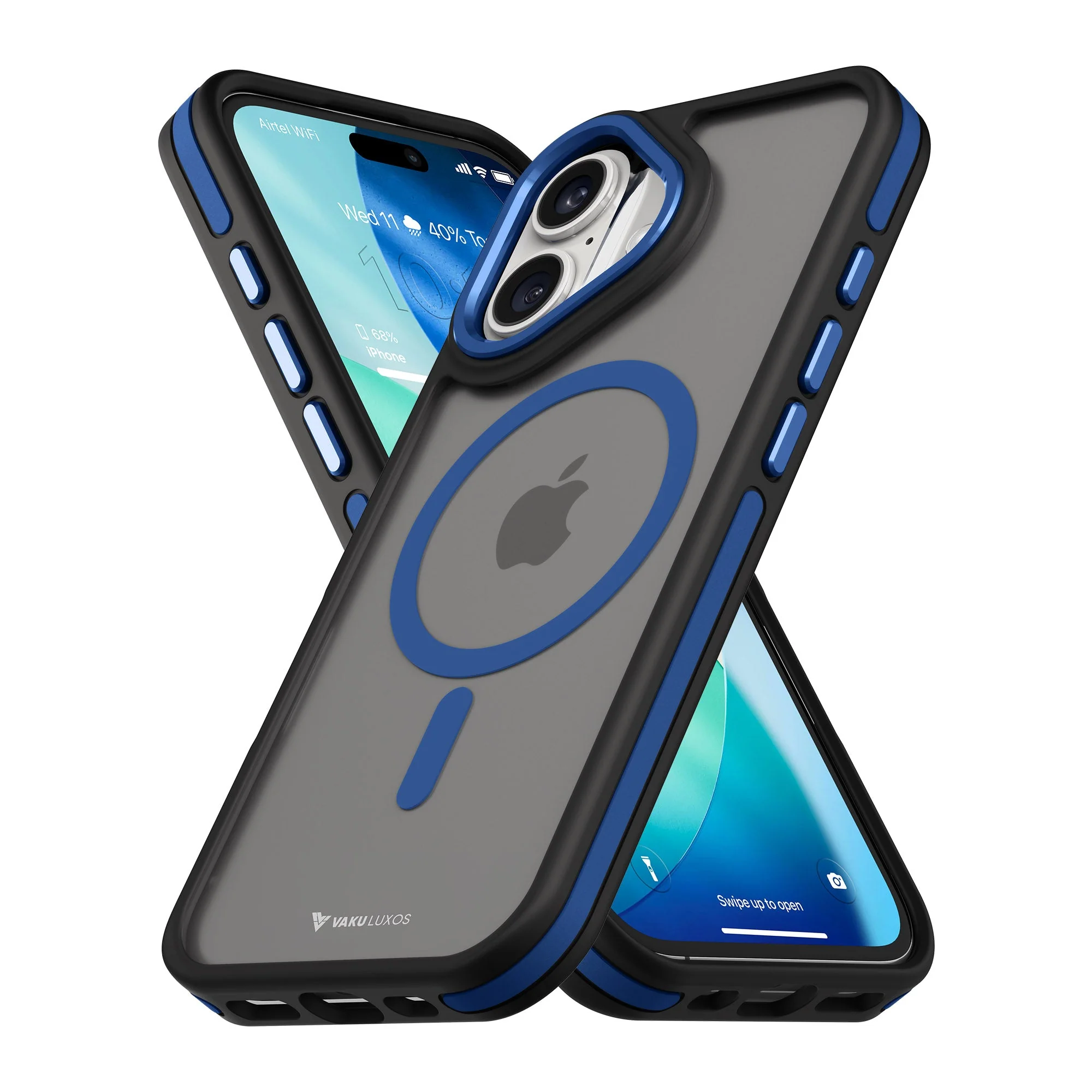 Vaku Luxos ® Apple iPhone 17 Avlon Magpro Translucent Scratch Resistant Military-Grade Case With Metal Camera Ring Shockproof Protective Back Cover - Image 3
