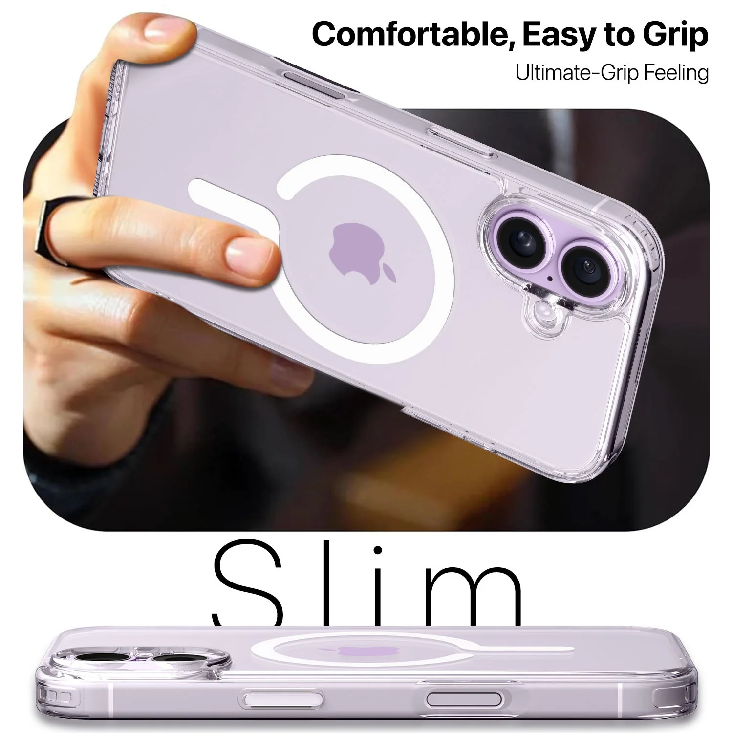 Vaku Luxos ® Apple iPhone 17 Glassy MagPro Clear TPU Shockproof Scratch Resistant Military-Grade Protection Back Cover - Image 6