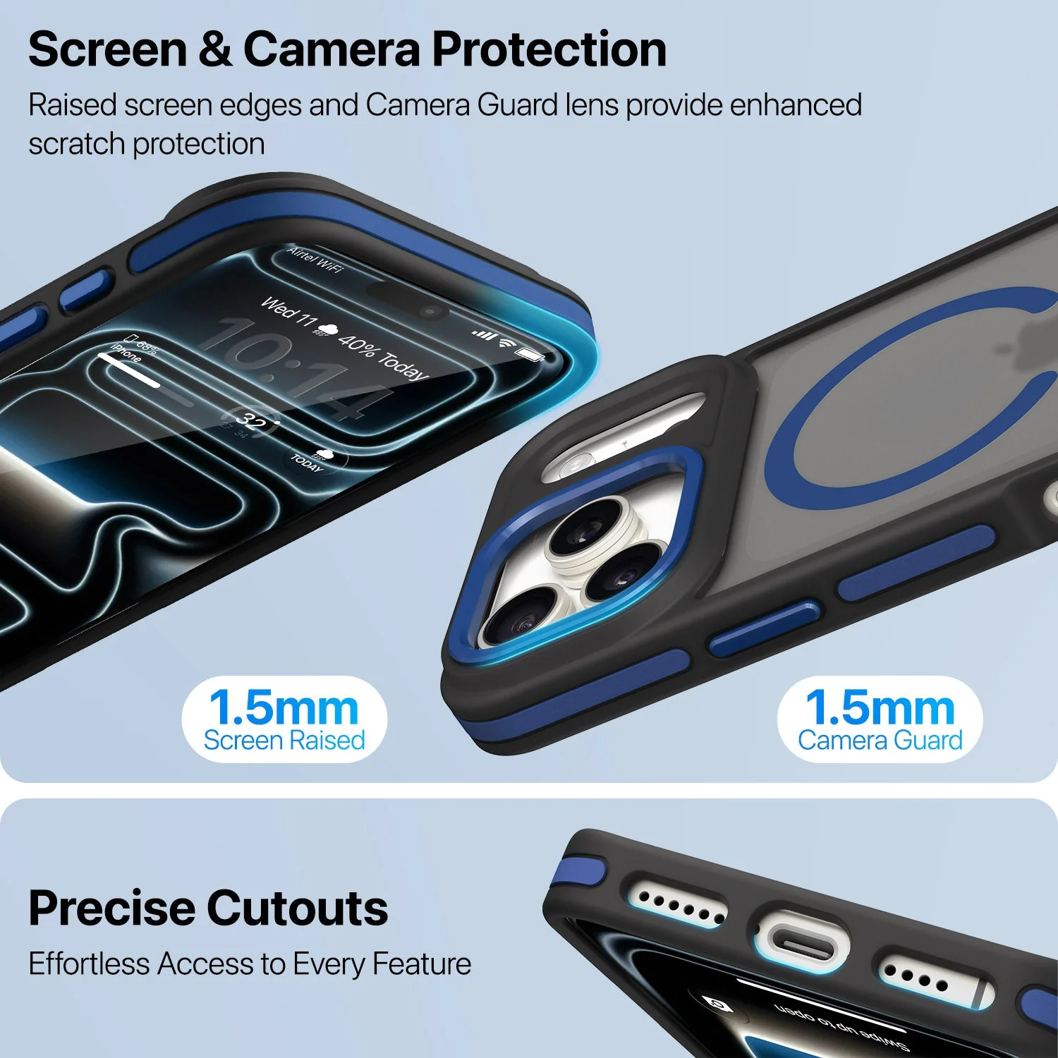 Vaku Luxos ® Apple iPhone 17 Pro Avlon Magpro Translucent Scratch Resistant Military-Grade Case With Metal Camera Ring Shockproof Protective Back Cover - Image 9