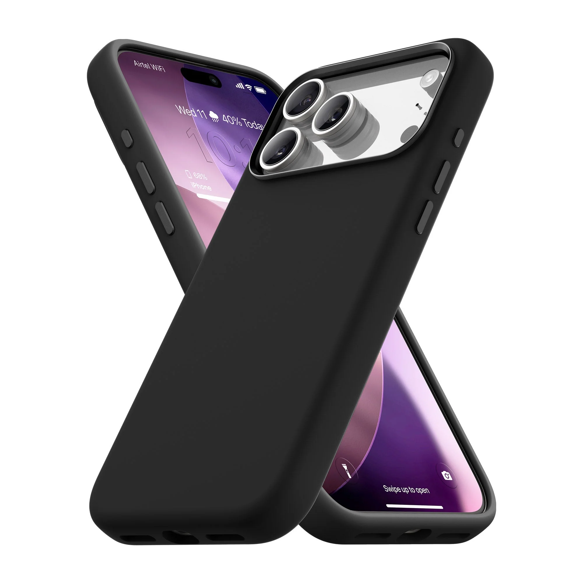 Vaku Luxos ® Apple iPhone 17 Pro Liquid Silicone Slim Protective Shockproof Phone Back Cover with Anti-Scratch Microfiber Lining - Image 2