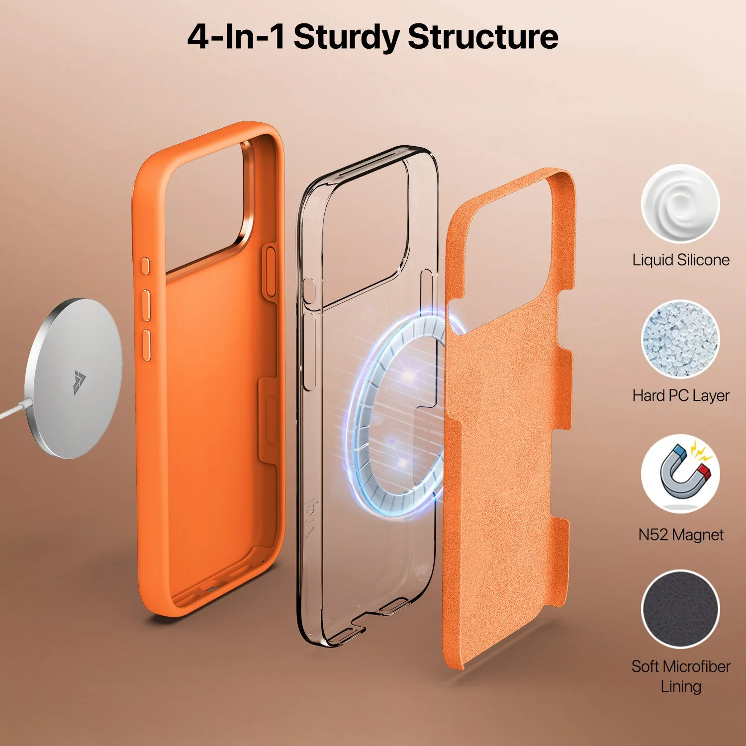 Vaku Luxos ® Apple iPhone 17 Pro Max Liquid Silicone Slim Protective Shockproof Phone Back Cover with Anti-Scratch Microfiber Lining - Image 8