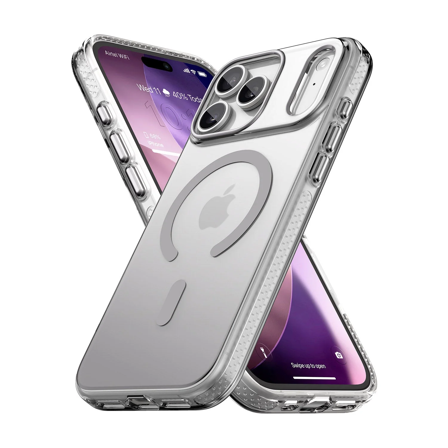 Vaku Luxos ® Apple iPhone 17 Pro Triton Magpro Dual Matte Tone Scratch Resistant Camera Screen Protector Shockproof Protective Back Cover - Image 4