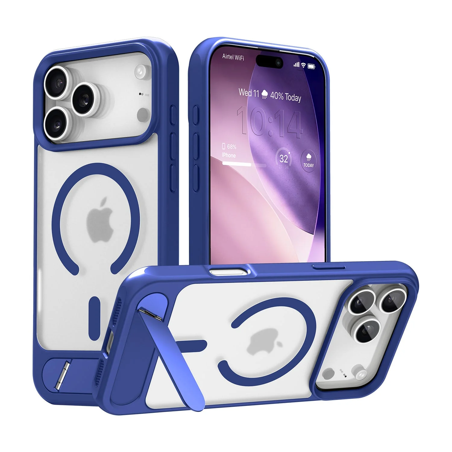 Vaku Luxos ® Apple iPhone 17 Pro Zennix Magpro Scratch Resistant Camera Screen Protector Case with Stand Holder Shockproof Protective Back cover - Image 4