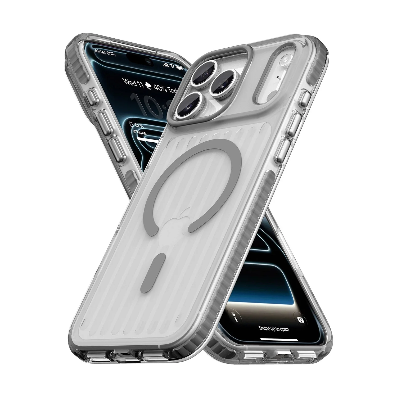 Vaku Luxos ® Apple iPhone 17 Pro Zyden Magpro Scratch Resistant Military-Grade Protection Case With Metal Camera Ring Screen Protector Shockproof Back Cover - Image 2