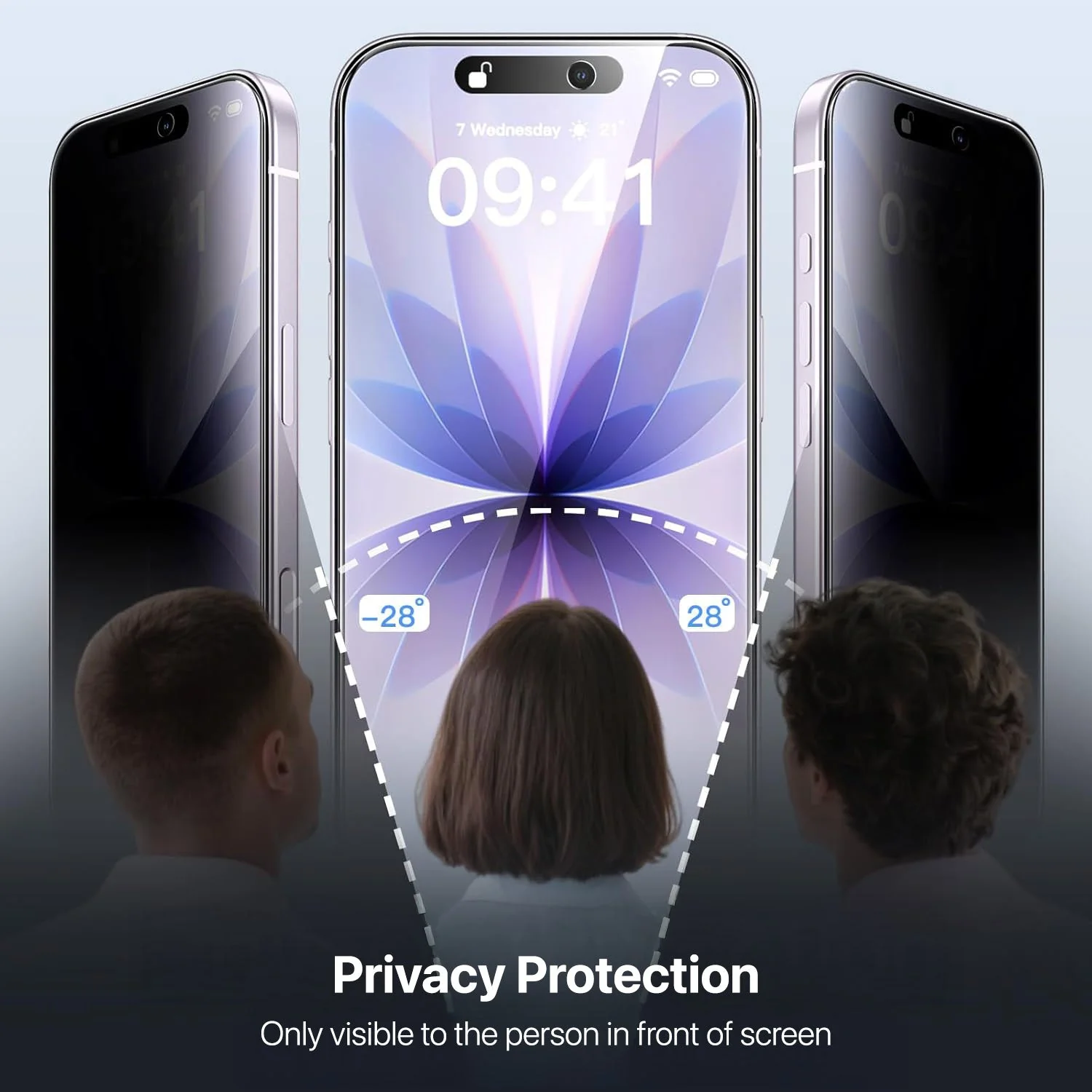 Vaku Luxos ® Apple iPhone 17 Series Privacy Tempered Glass Screen Protector Guard Anti-Spy Bubble Free Scratch Resistance With Edge to Edge Protection Easy Installation - Image 8