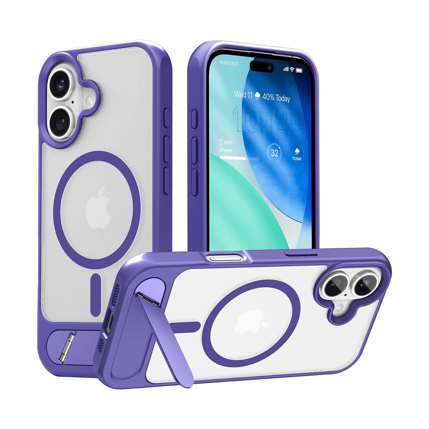 Vaku Luxos ® Apple iPhone 17 Zennix Magpro Scratch Resistant Camera Screen Protector Case with Stand Holder Shockproof Protective Back cover - Image 5