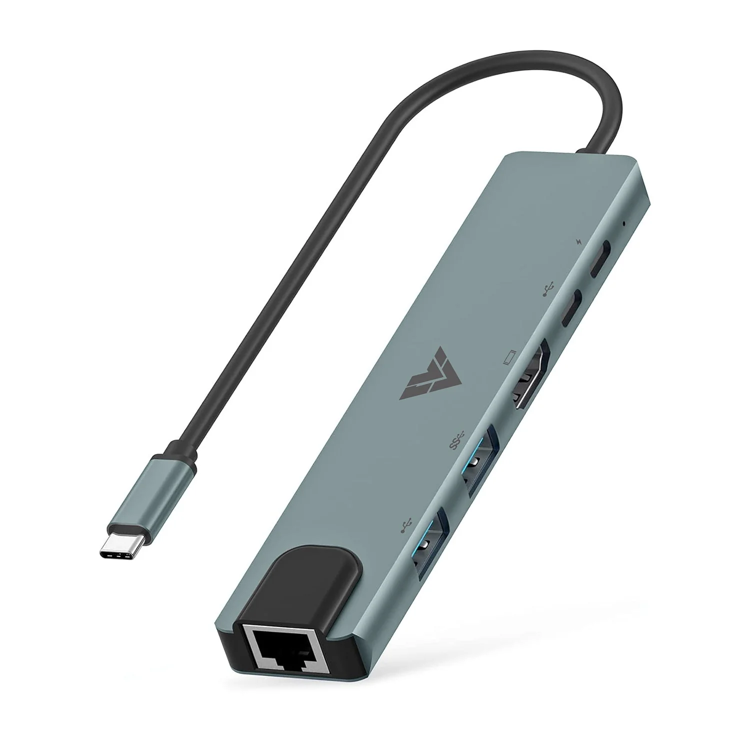 Vaku Luxos ® HEXTECH 6-in-1 USB C HUB Multiport Adapter with 4K HDMI 2 x USB 3.0/2.0