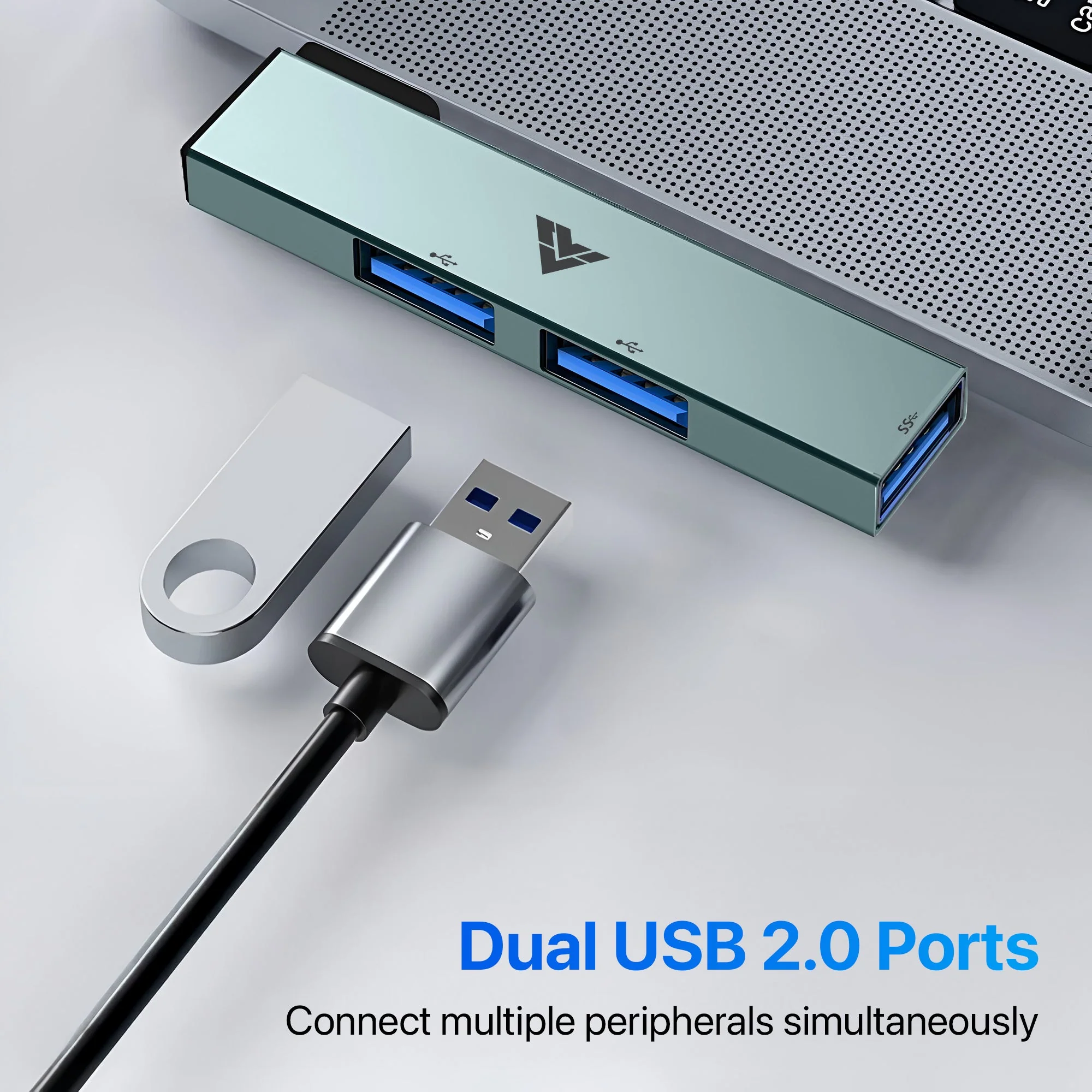 Vaku Luxos ® PORTEXEL 3-IN-1 USB HUB Multiport Adapter - Image 3