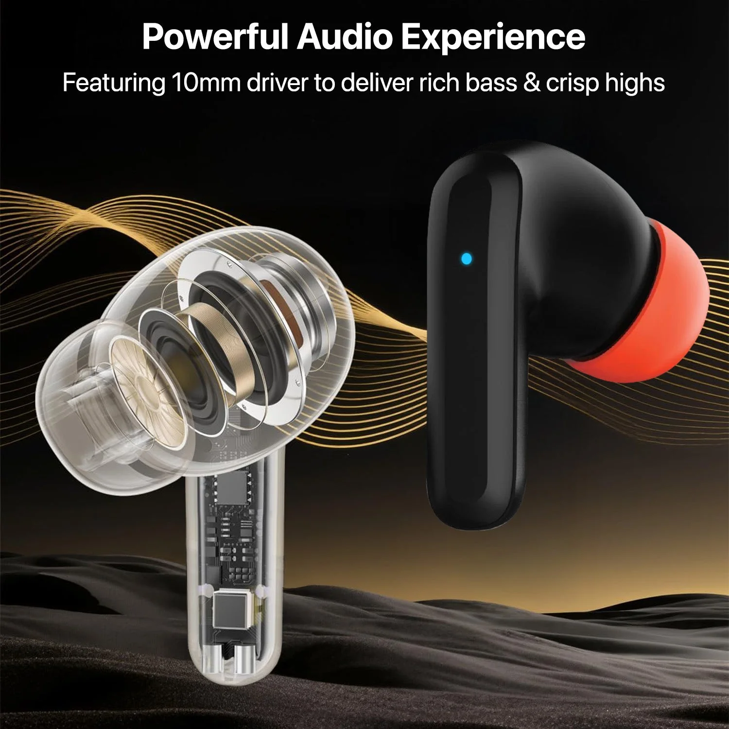 Vaku Luxos ® SONAIR True Wireless Earbuds with Smart Touch Controls - Image 5