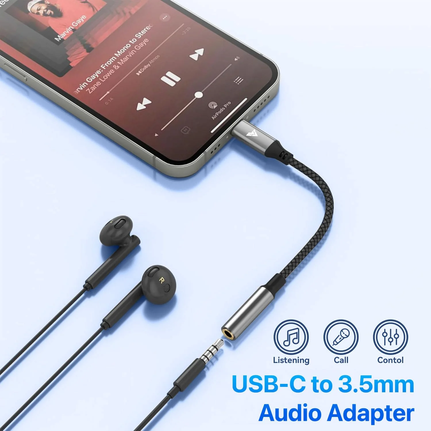 Vaku Luxos ® SonicPro Type C to 3.5 mm Jack Digital Audio DAC 24bit/96KHz 3.5mm Connector Aux Cable, Headphone, Earphone USB C Converter / Adapter For Samsung, Oneplus, iPhone 17/16/15 - Image 7