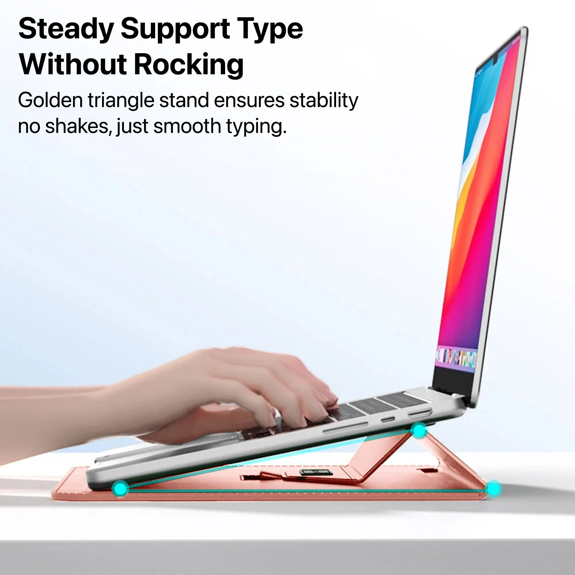Vaku Luxos ® URBANMATE MacBook & Laptop Sleeve 13/14 Inch Vegan Leather Ultra-Thin Protection Sleeve With Built-in Stand - Image 7