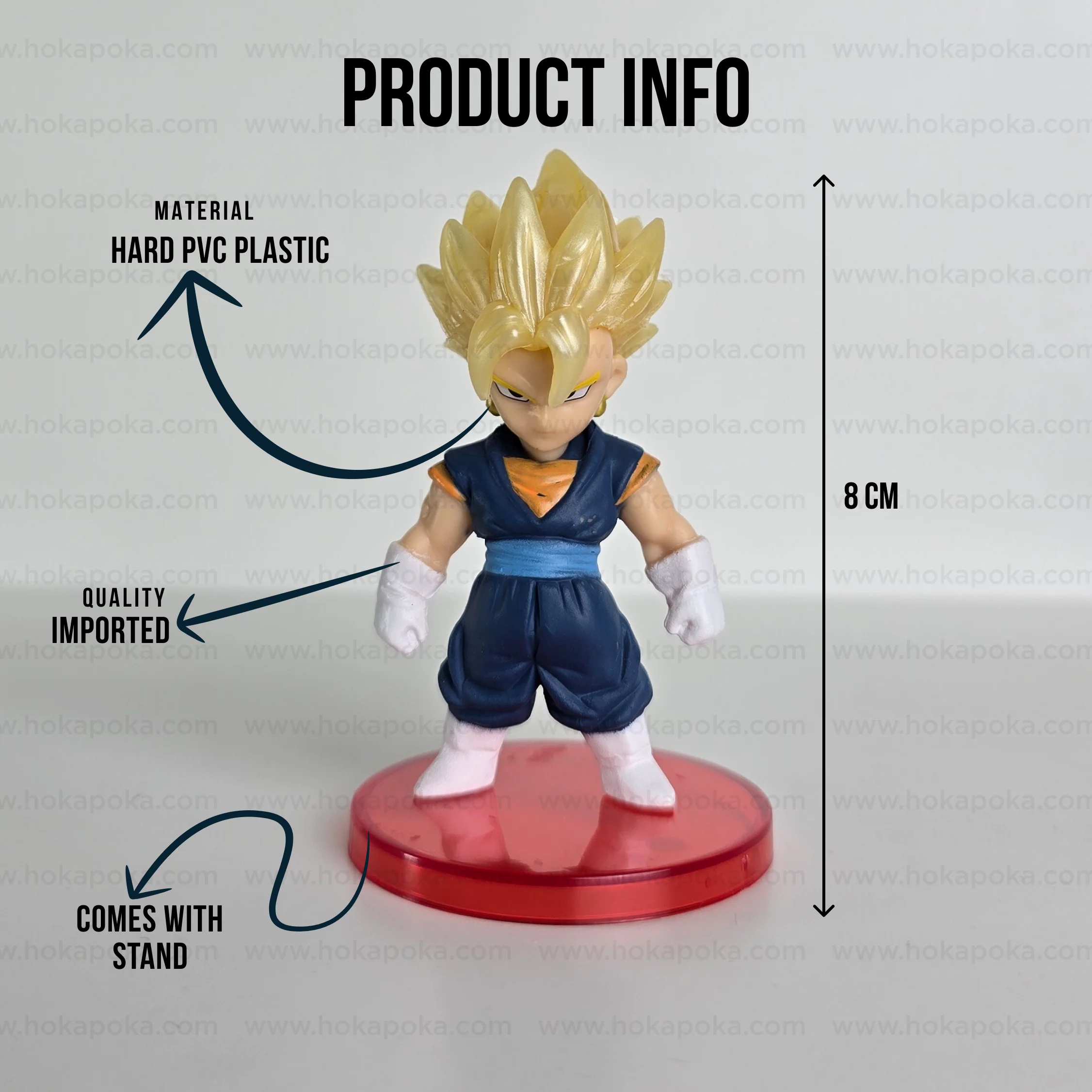 Vegito Super Saiyan Mini PVC Figure – Dragon Ball Z Collectible (7cm) - Image 5